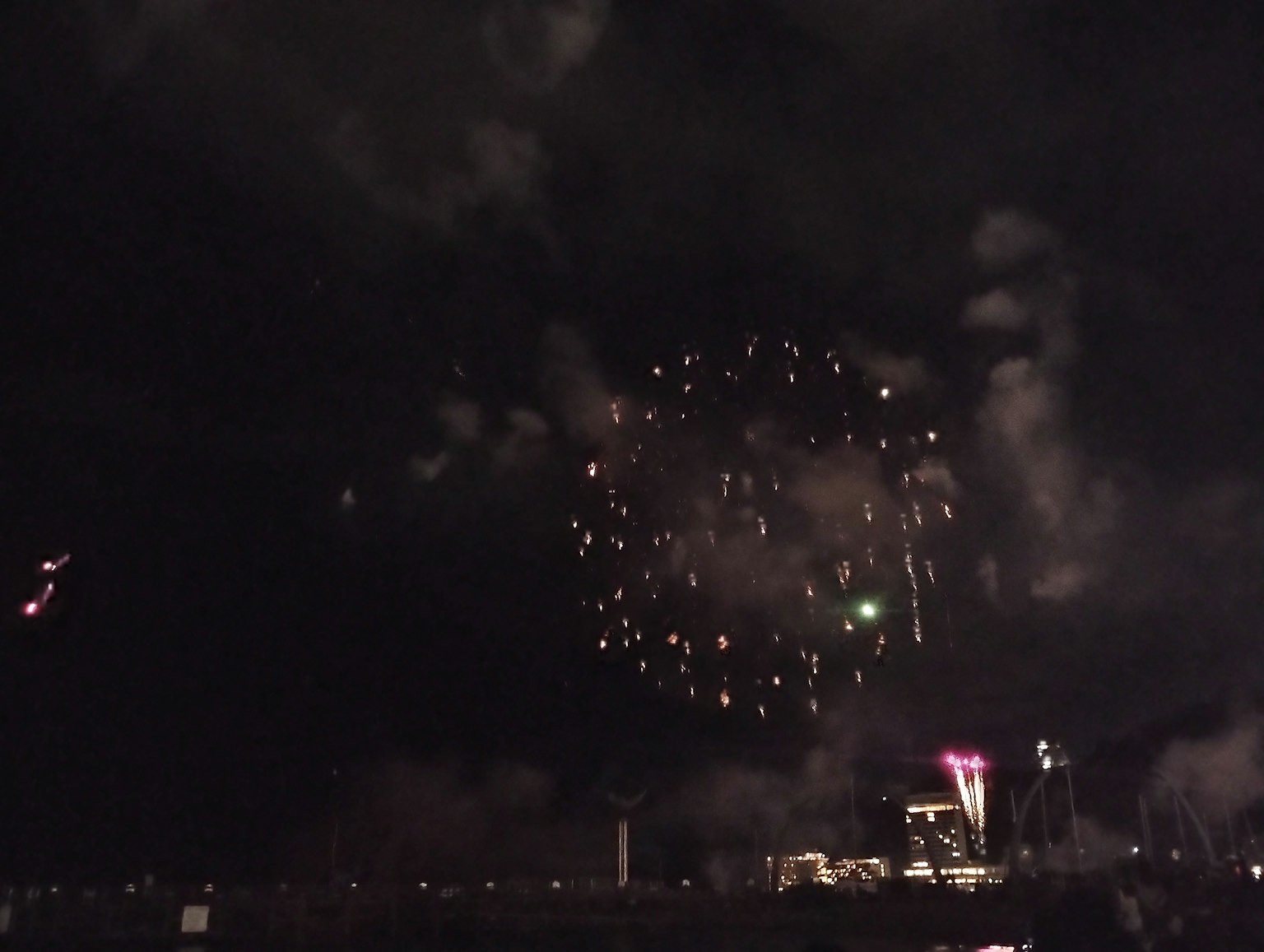 夜空中绽放的烟花