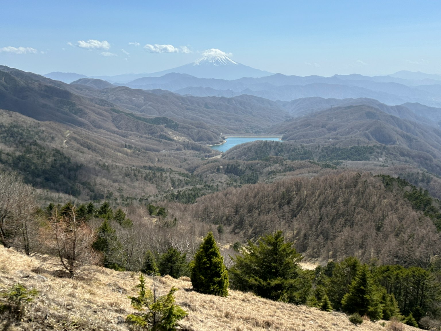 Beautiful mountain landscape with a lake view
