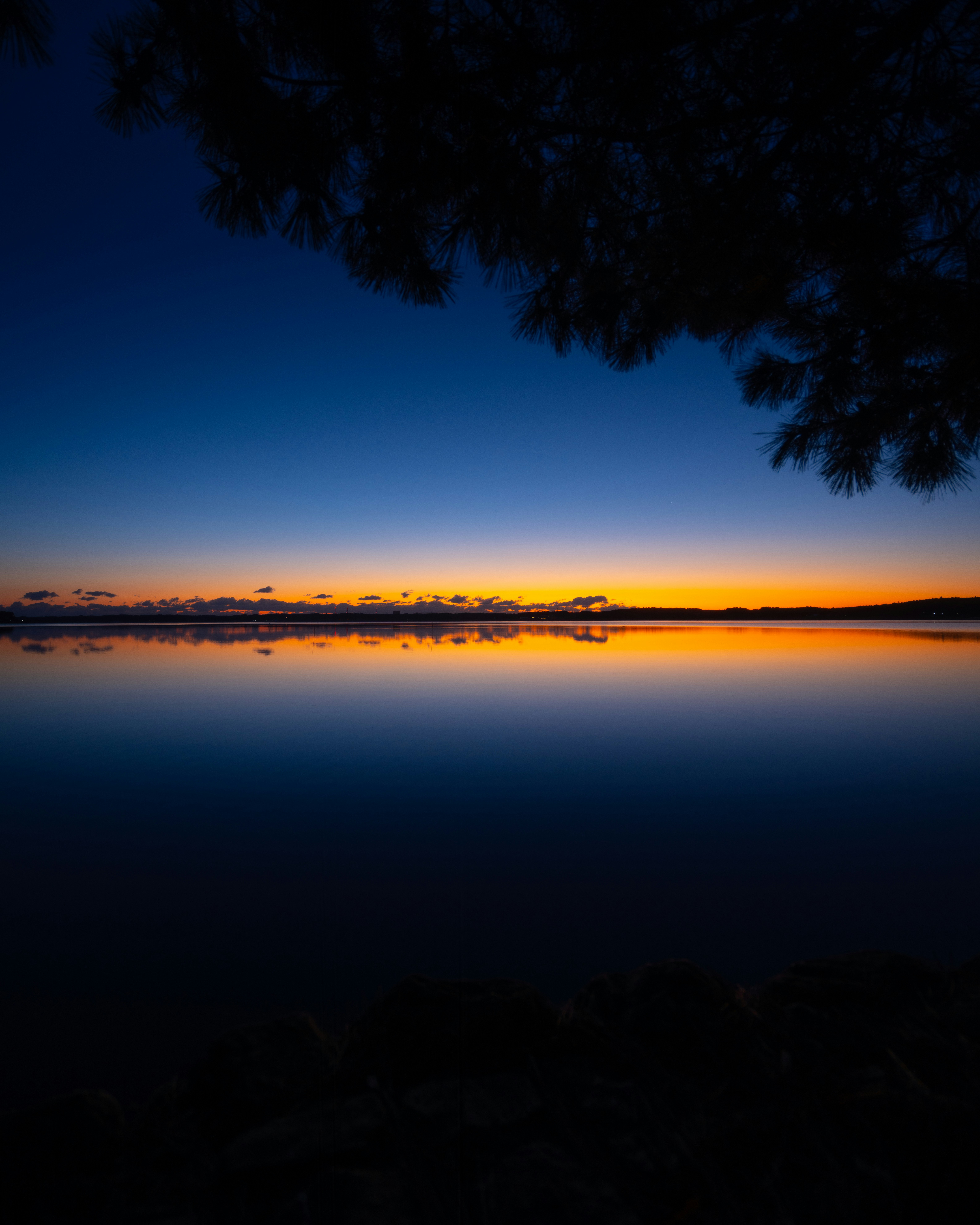 sunset over the horizon sea and sky