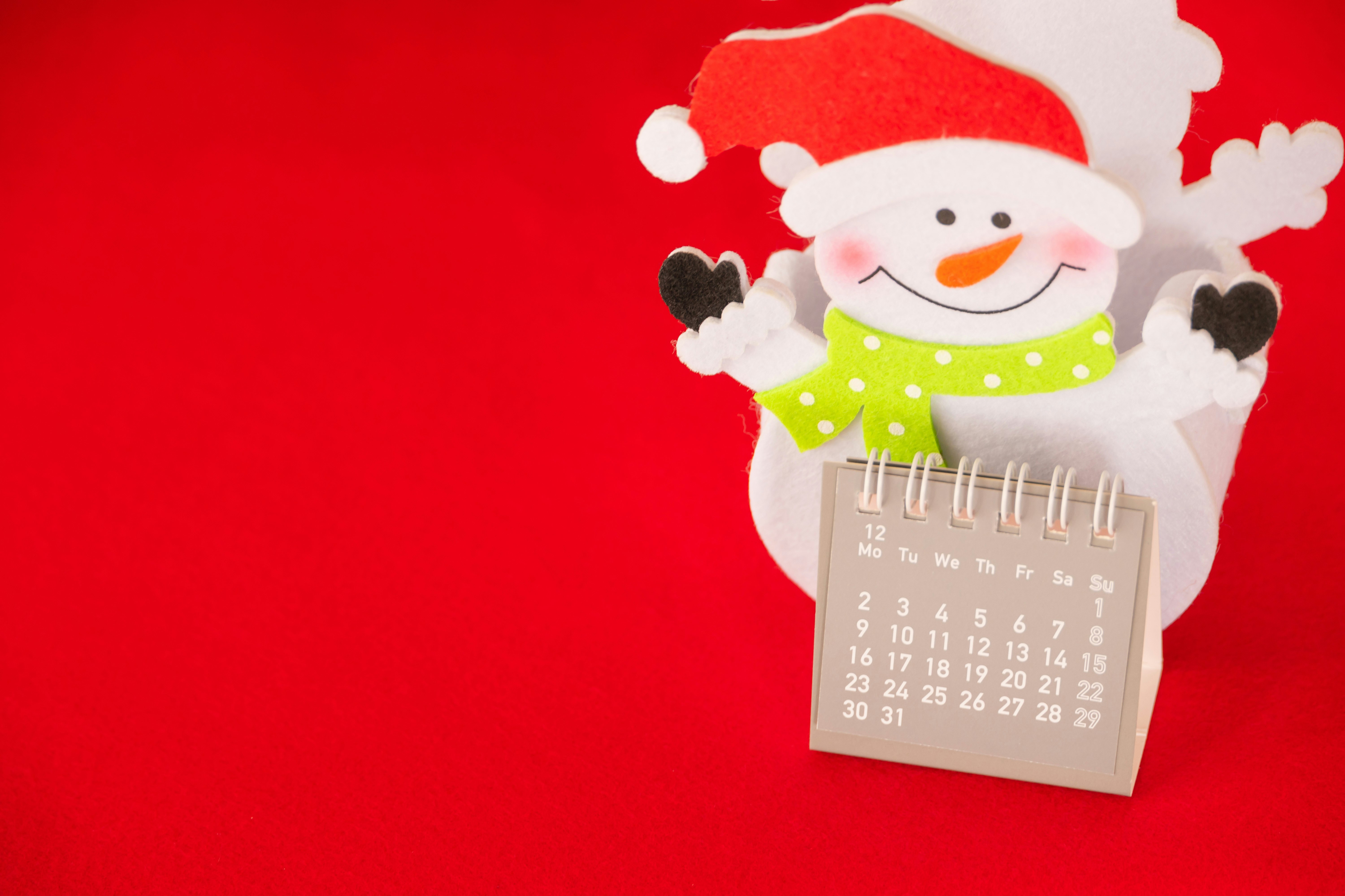 lịch để bàn hình ông già Noel trên nền đỏ hình ảnh