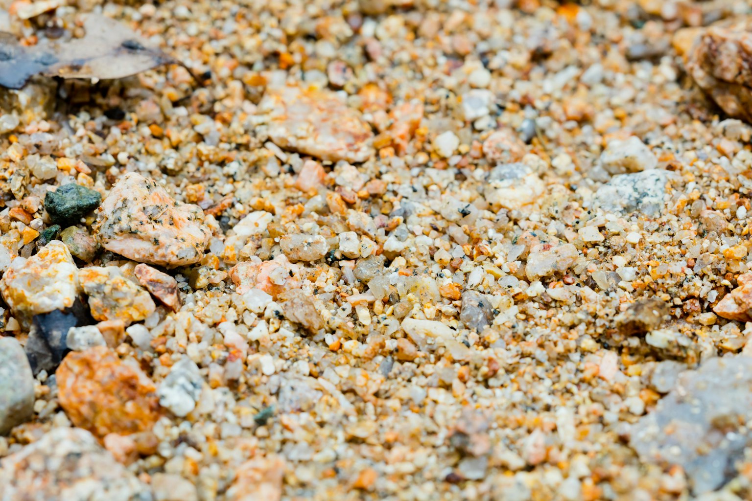 Texture of fine sand mixed with small stones