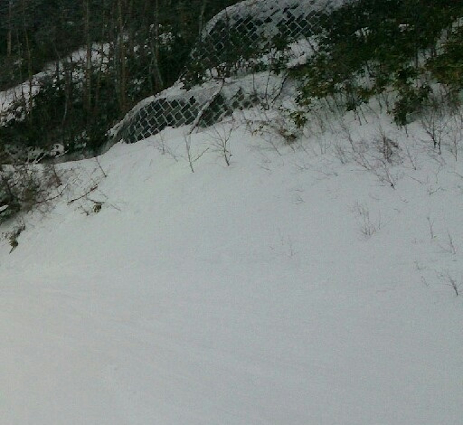 Schneebedeckte Landschaft mit felsiger Oberfläche