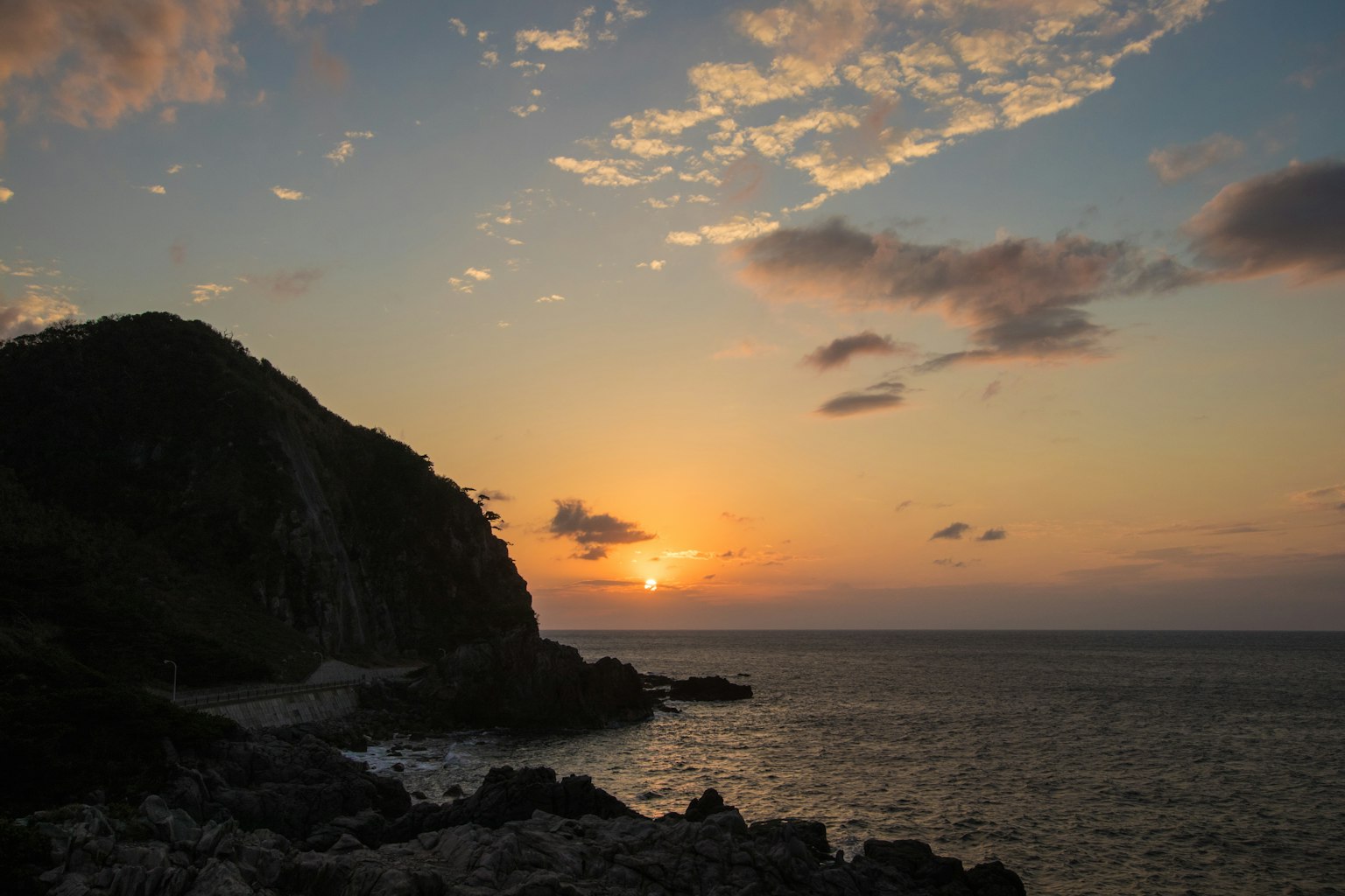 美麗的海洋和日落風景