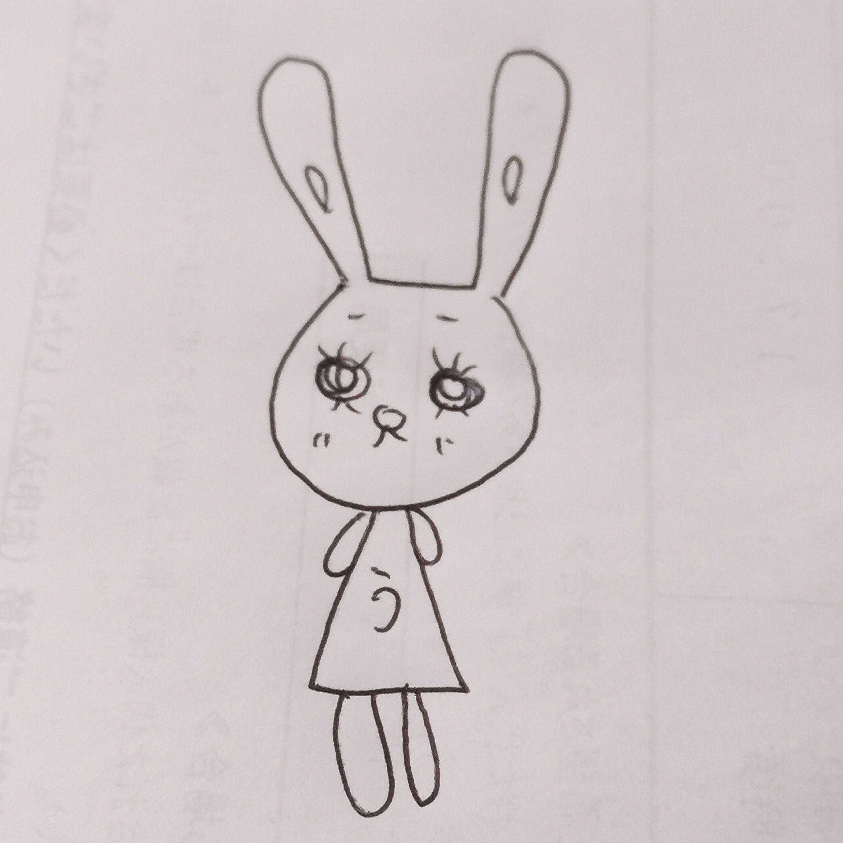 ilustración de un personaje de conejo tierno