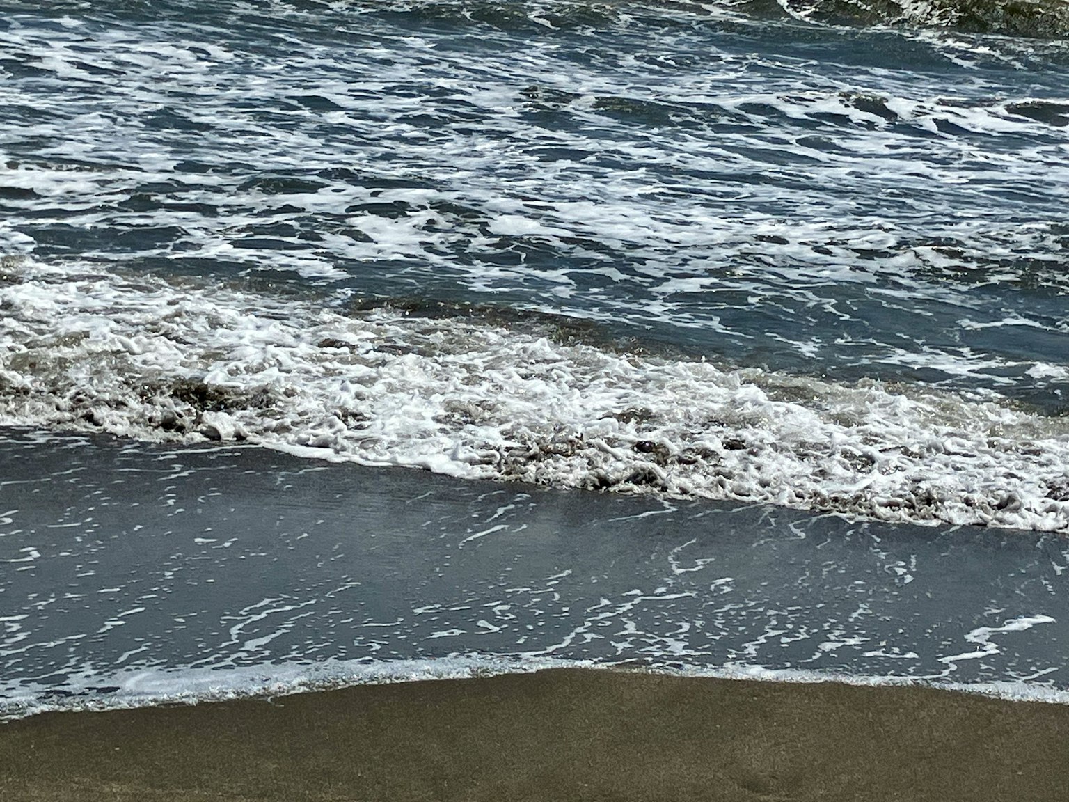 Olas rompiendo en una playa de arena