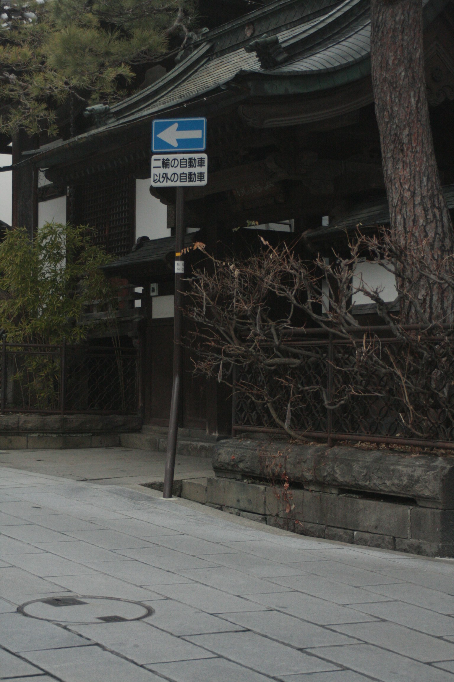 安静街角的方向标和一部分老建筑
