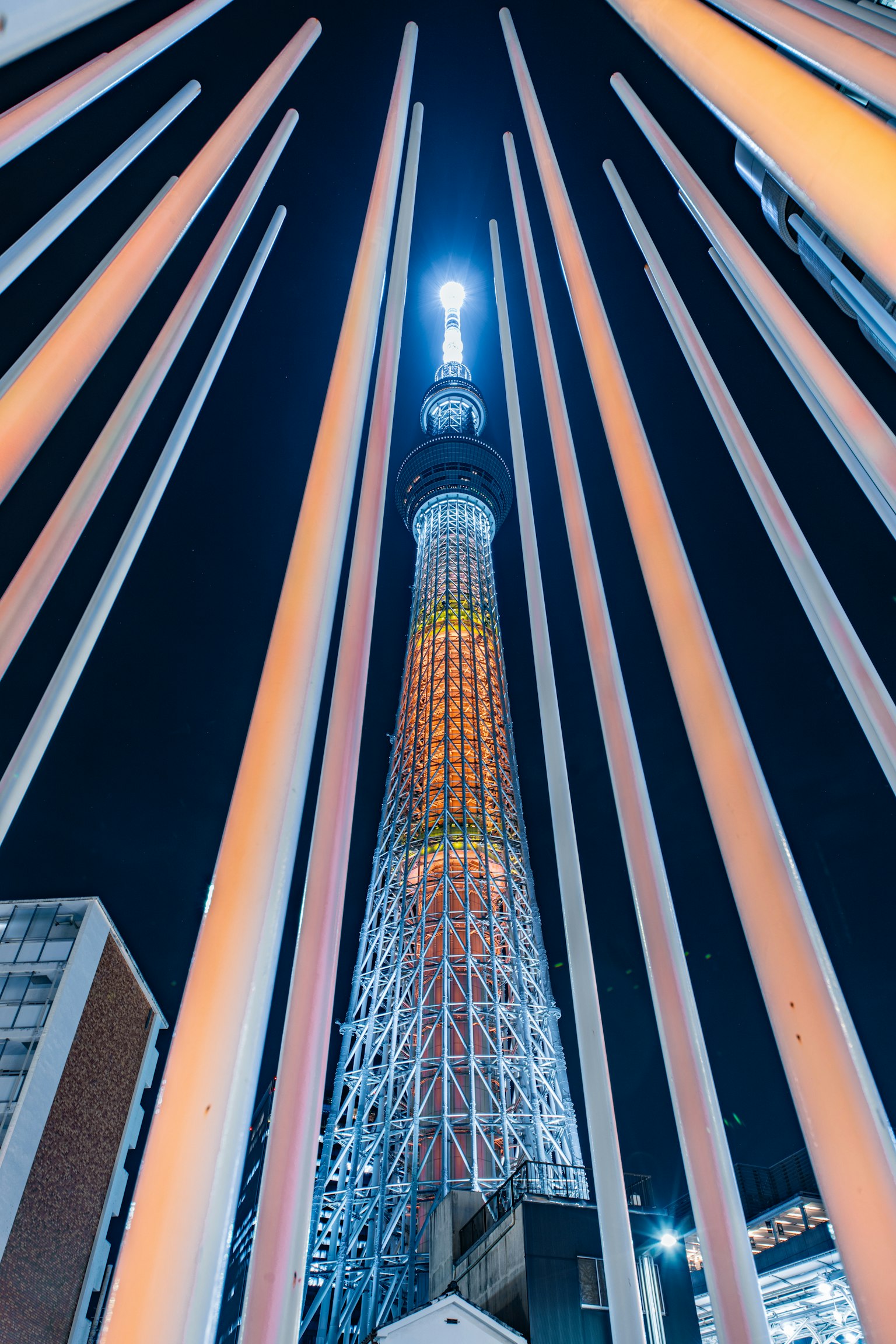 東京天空樹夜間燈光秀