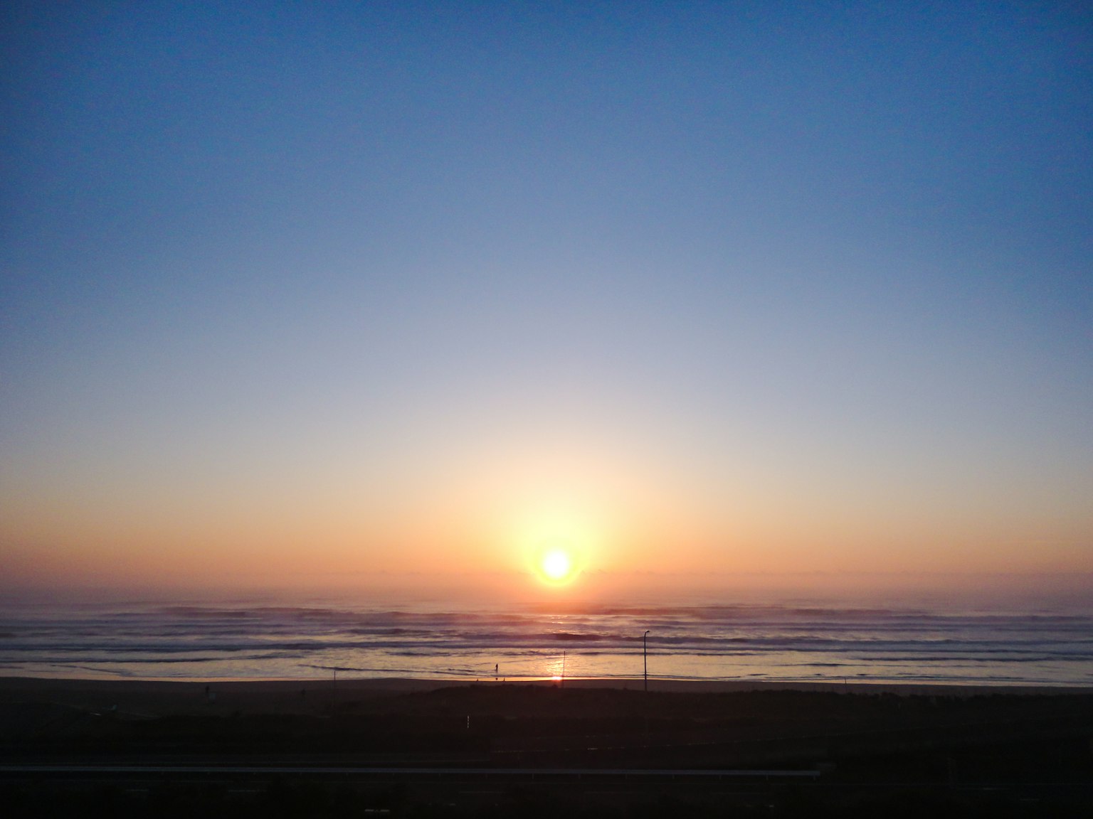 A beautiful sunrise reflecting over the ocean
