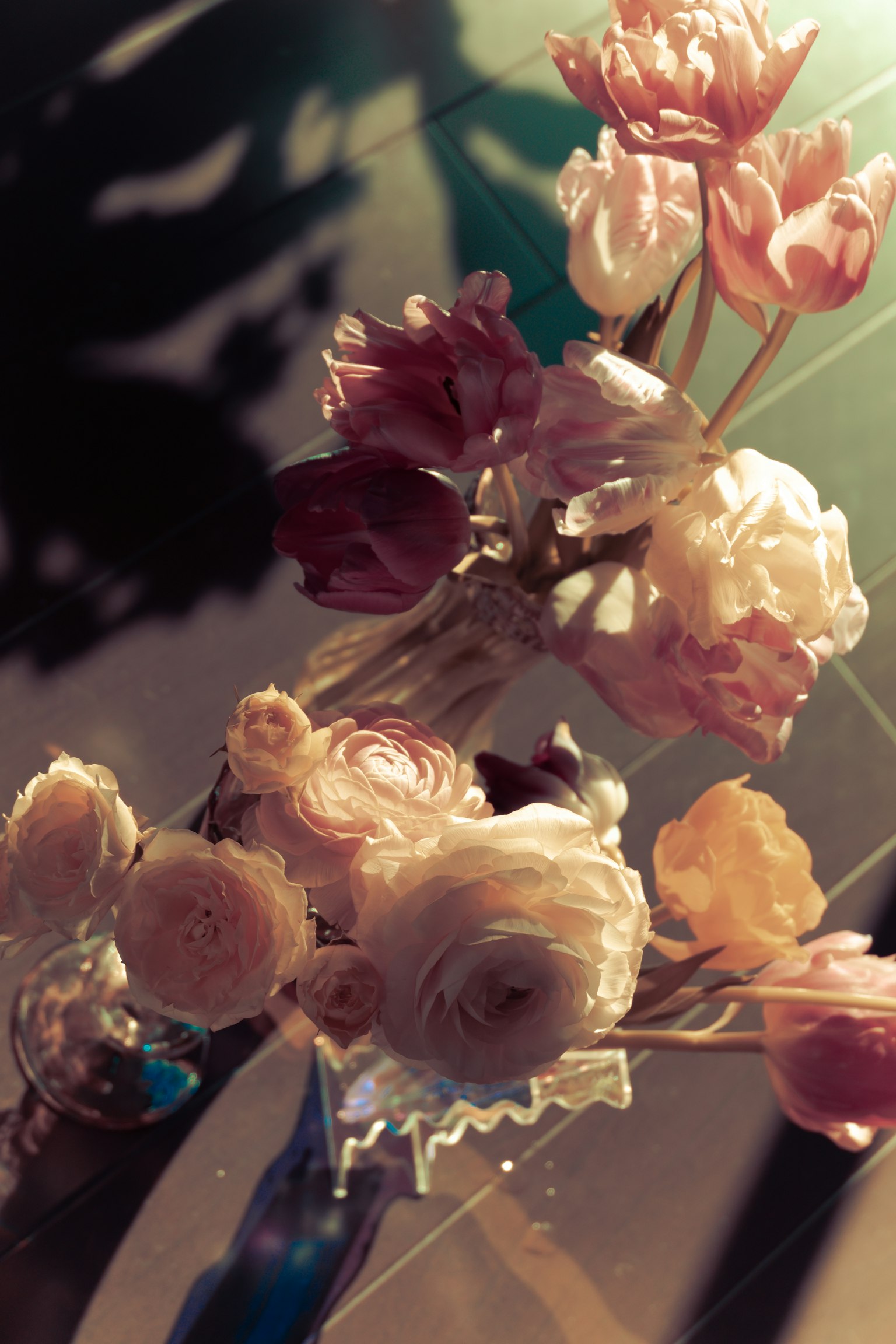 A beautiful bouquet of colorful flowers arranged elegantly