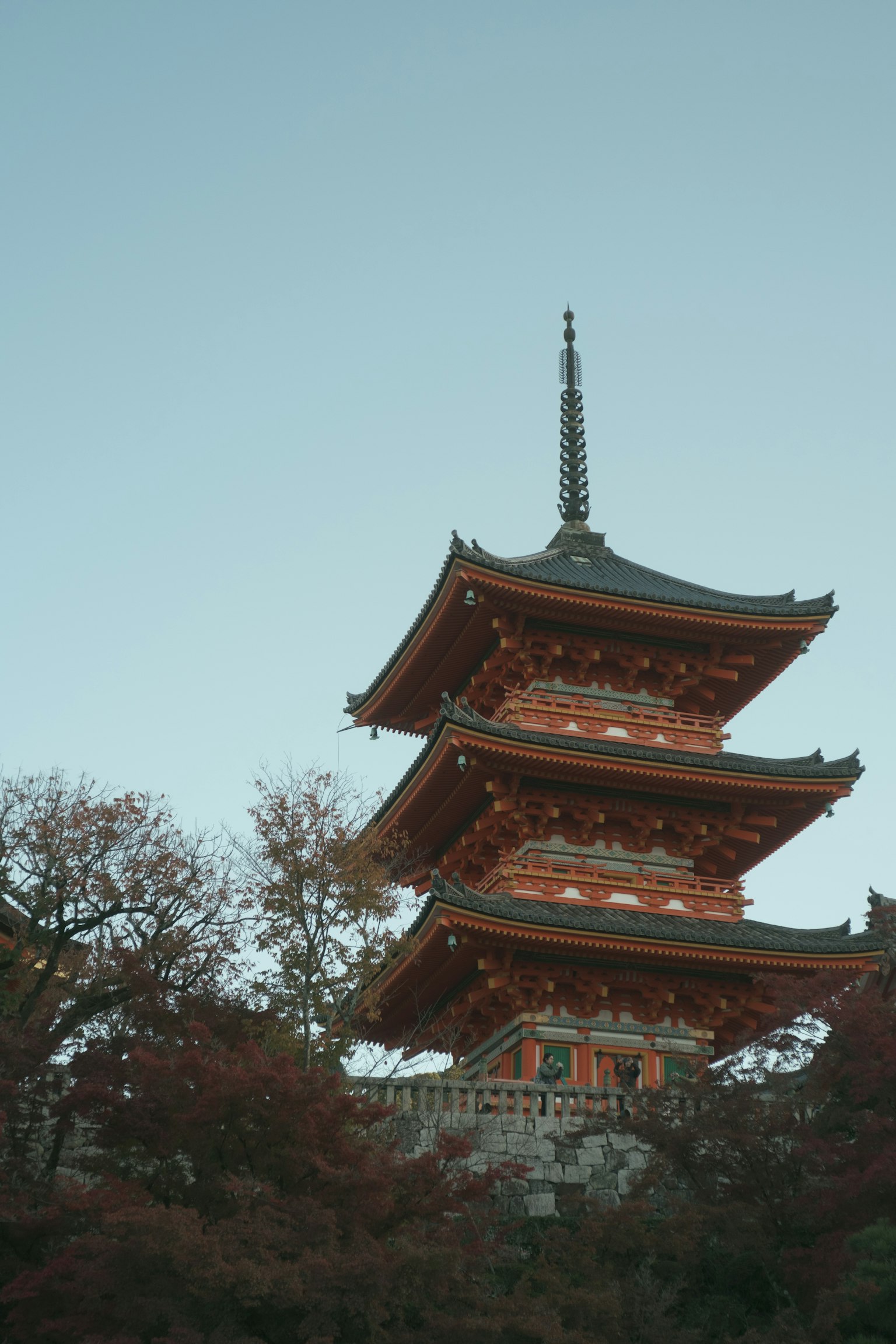 京都清水寺五层塔的美丽景观