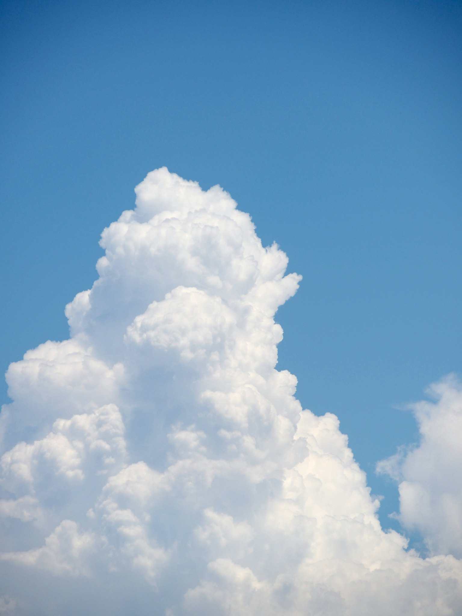 Nubes blancas esponjosas contra un cielo azul claro