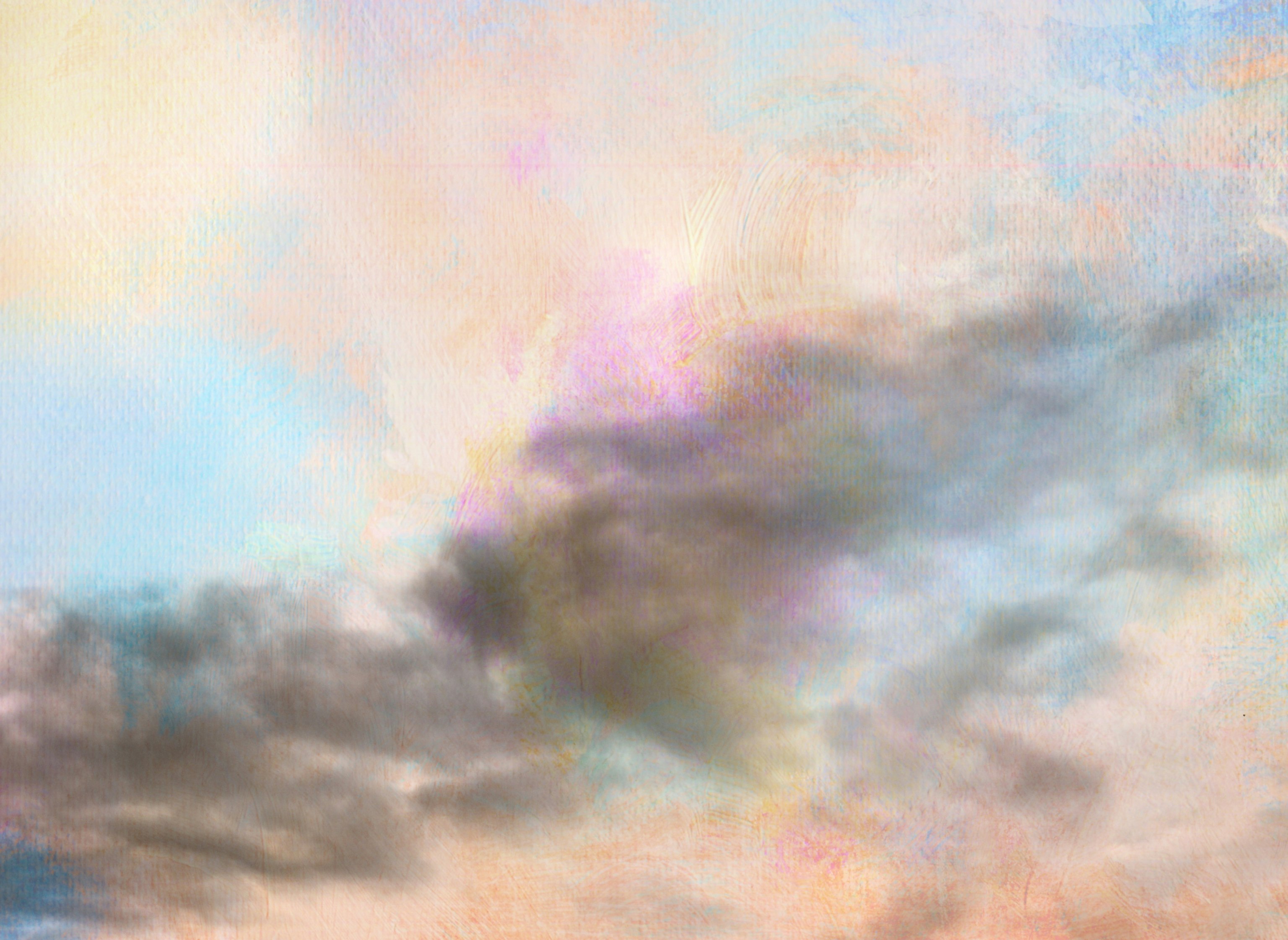 柔和雲層鋪展的天空漸變