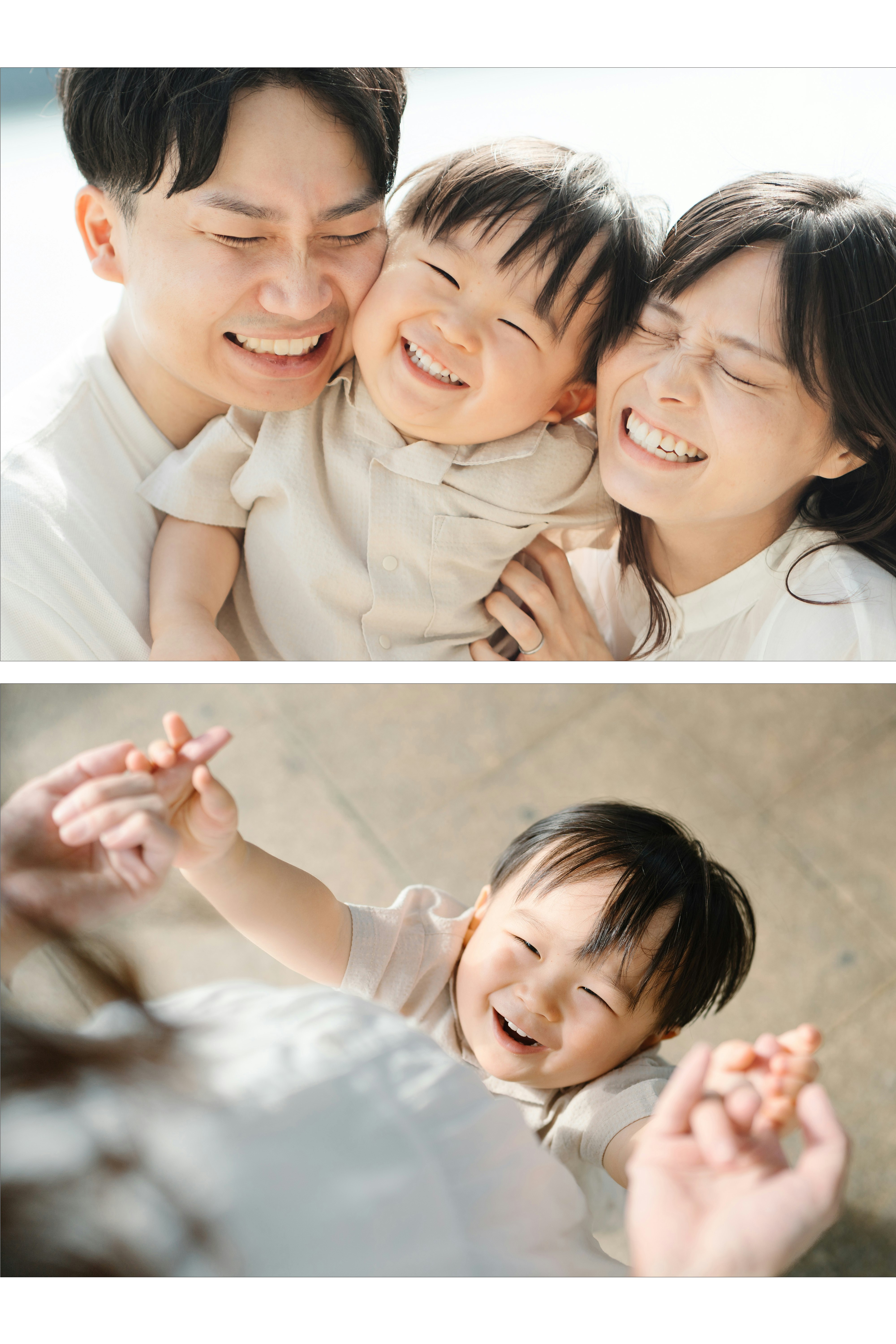 家族に囲まれた2歳の誕生日の笑顔と抱っこ