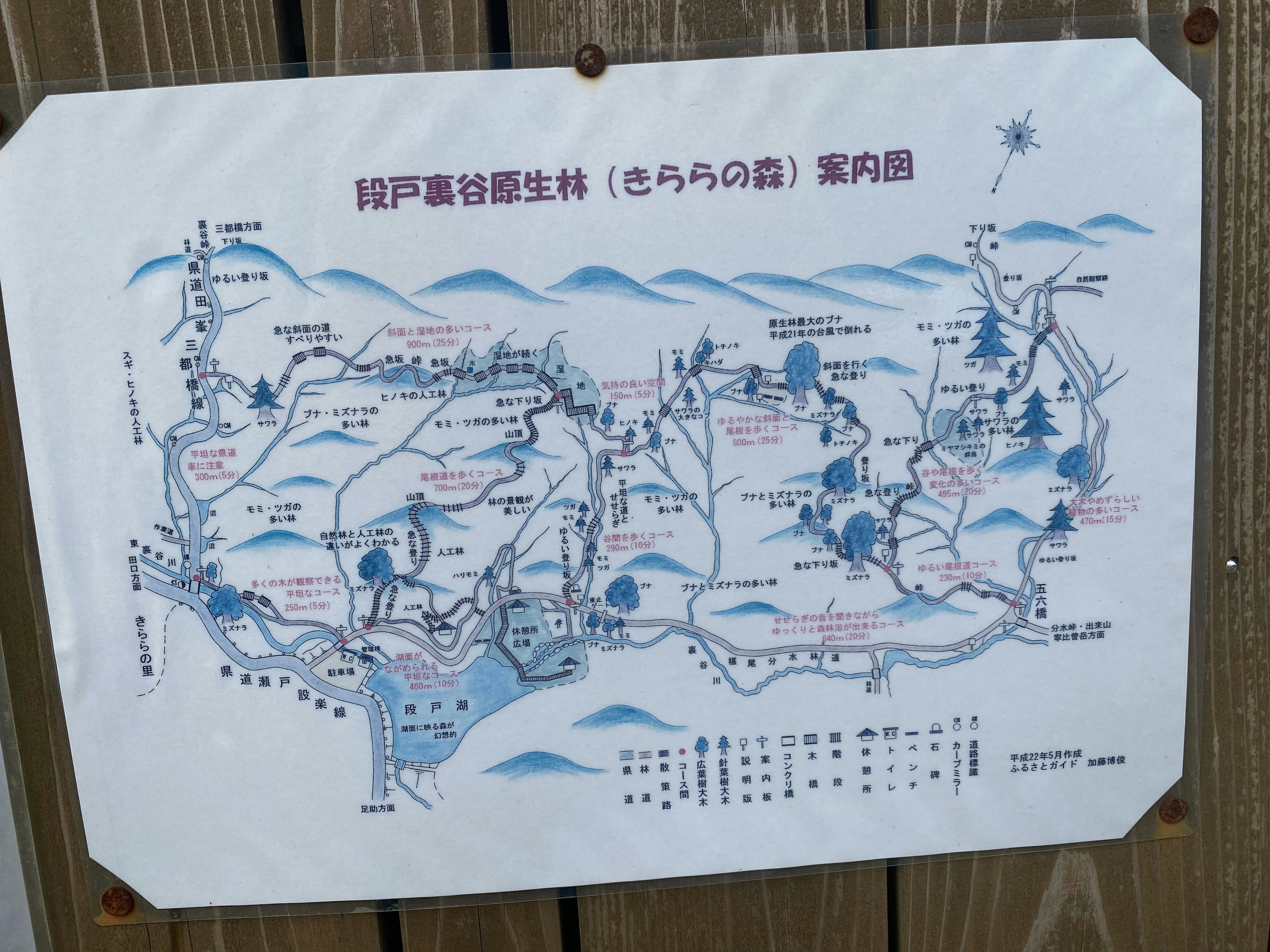 梯田状原生林（Kirara no Mori）导览图