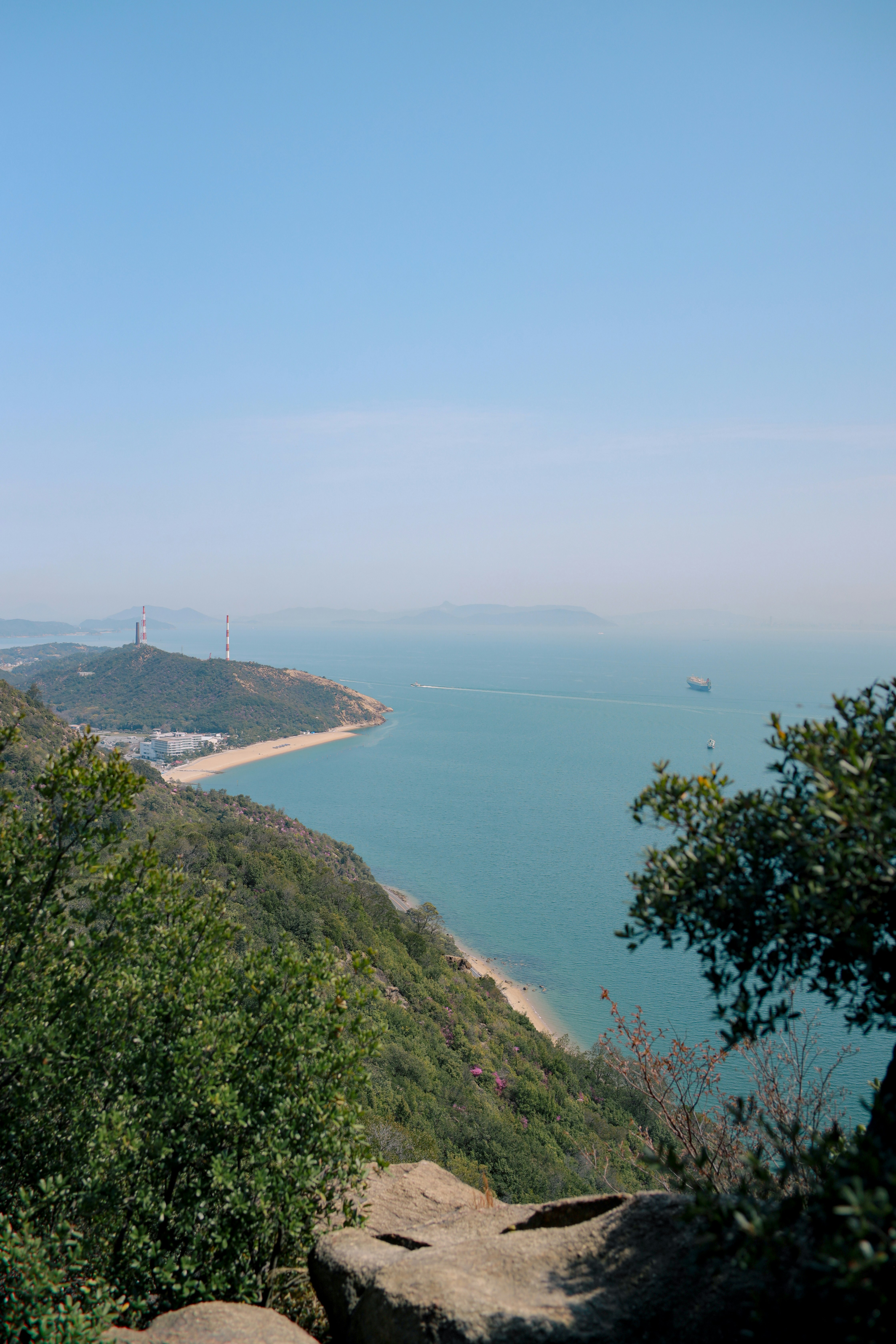 coastal headland view over sea and cove
