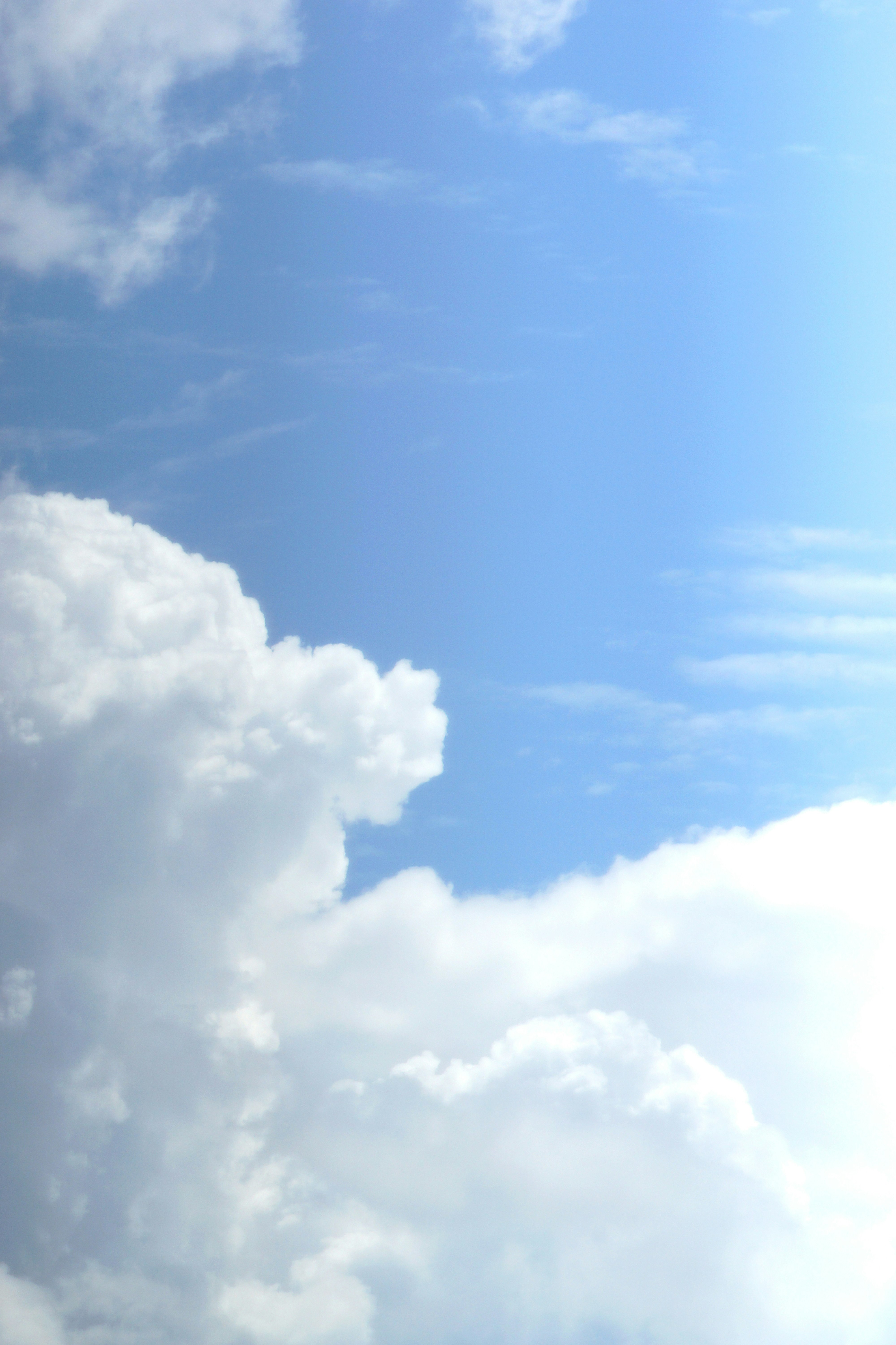 sky landscape with large fluffy clouds in a blue sky