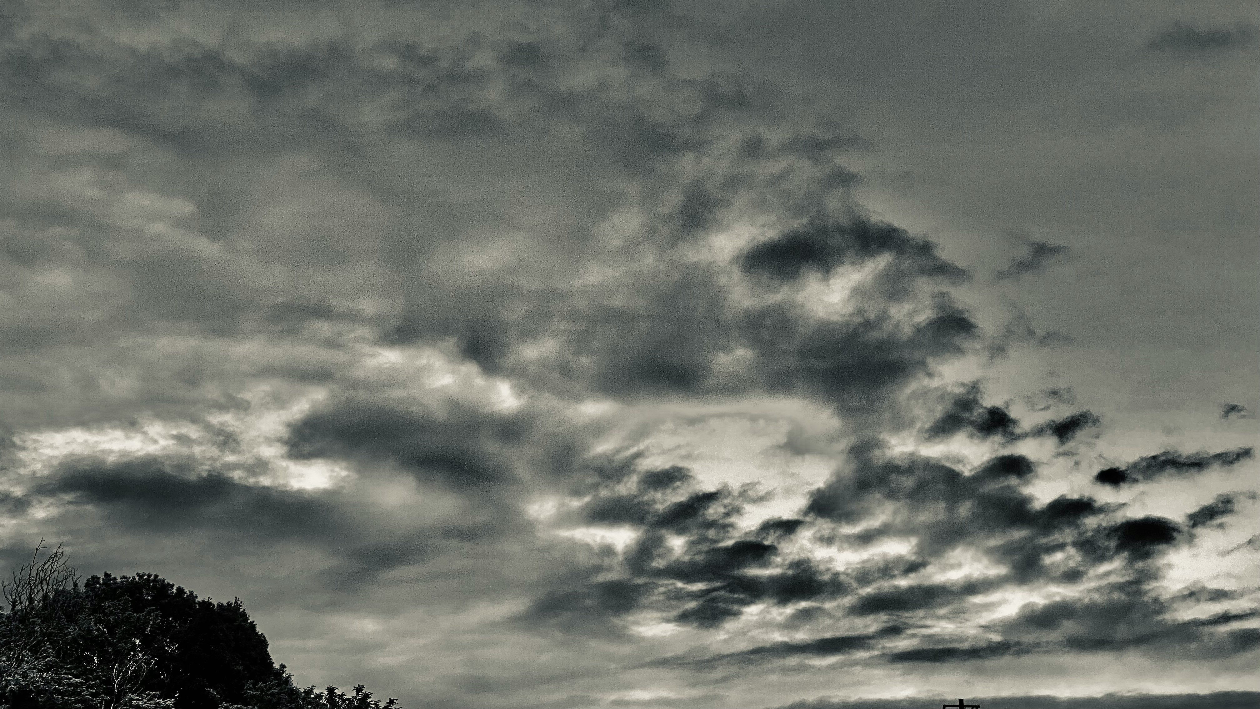 cloud-filled sky landscape