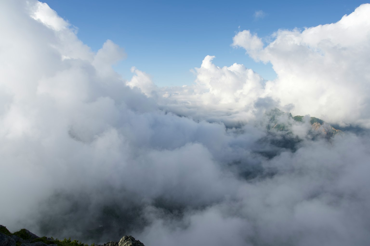 Vue des nuages et du ciel bleu