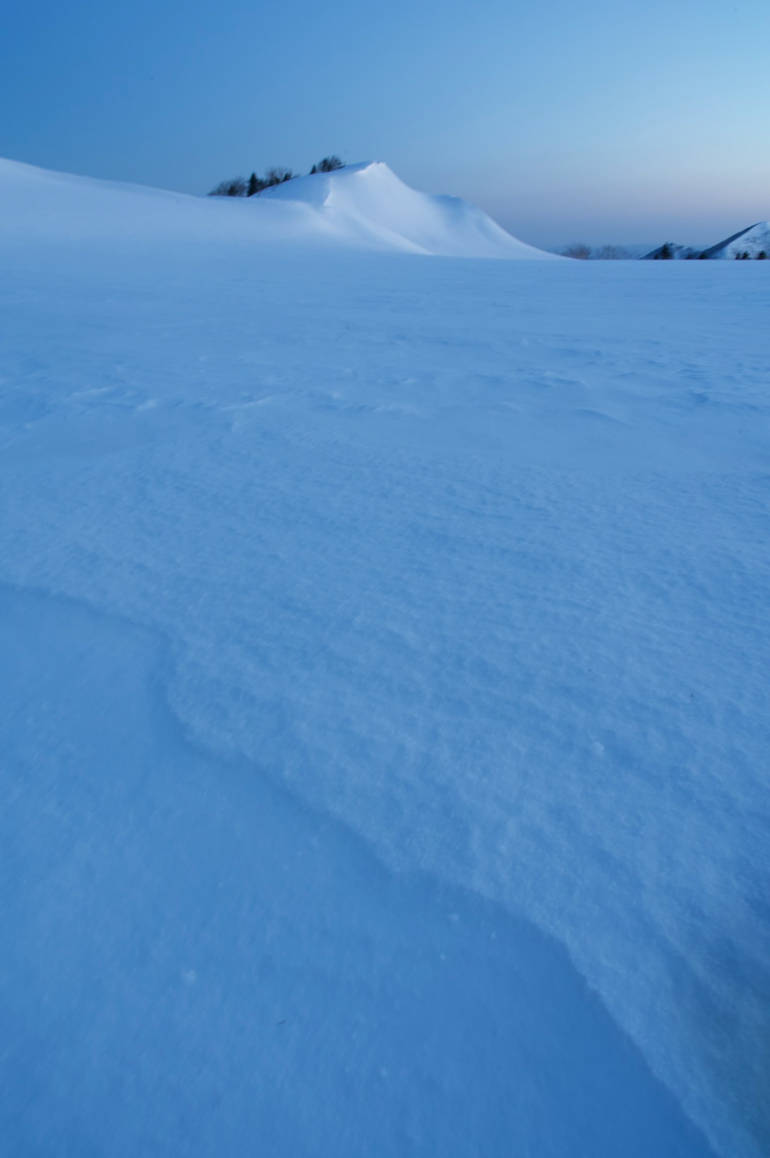 宁静的蓝色调雪景