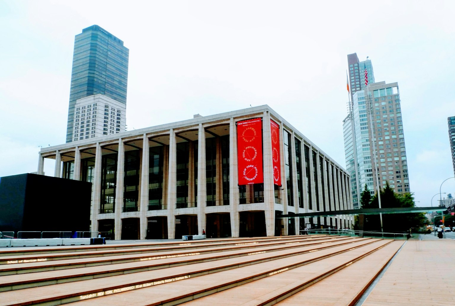 Exterior view of Lincoln Center featuring modern architecture