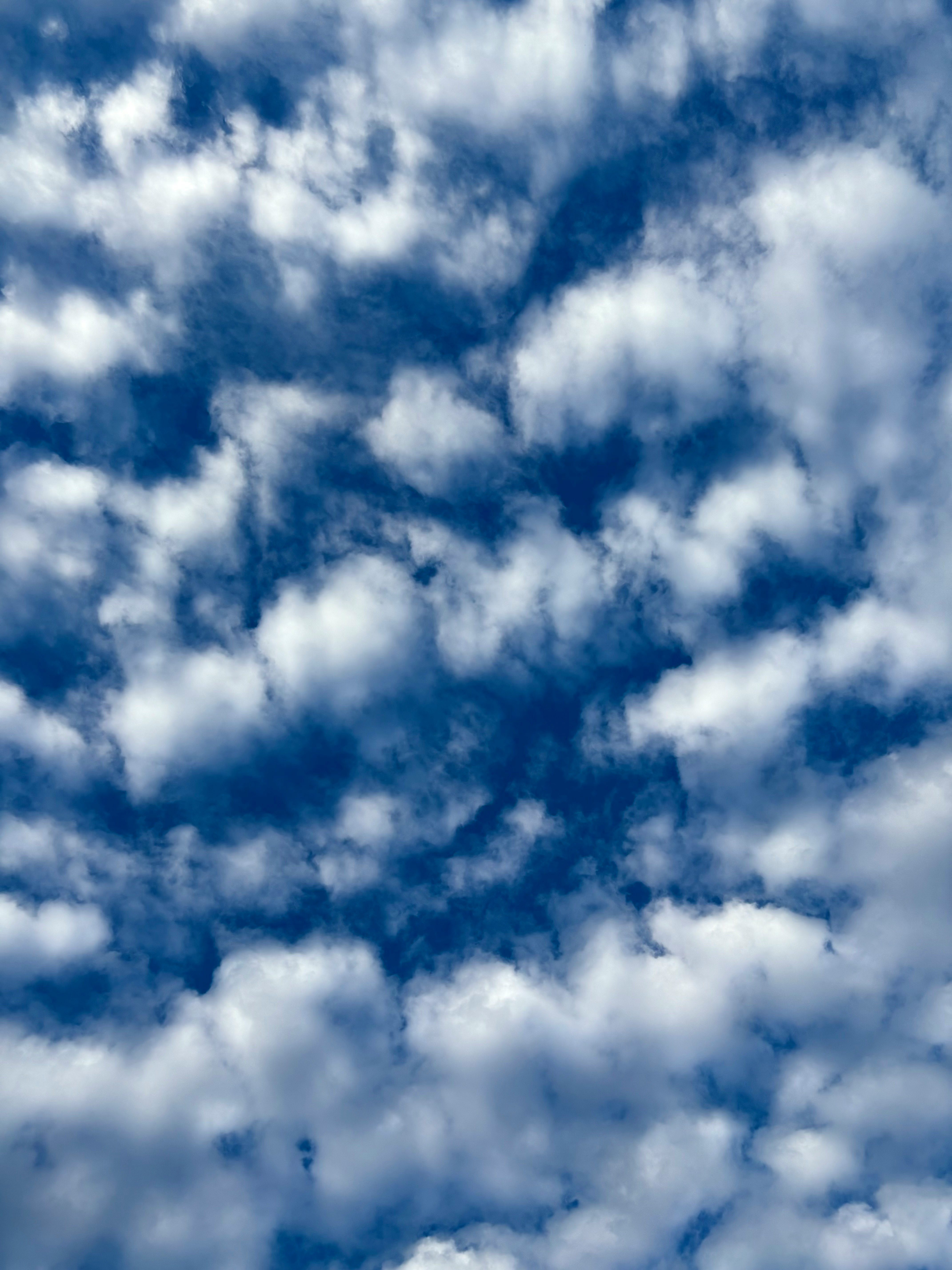 langit biru musim gugur dengan awan bertebaran