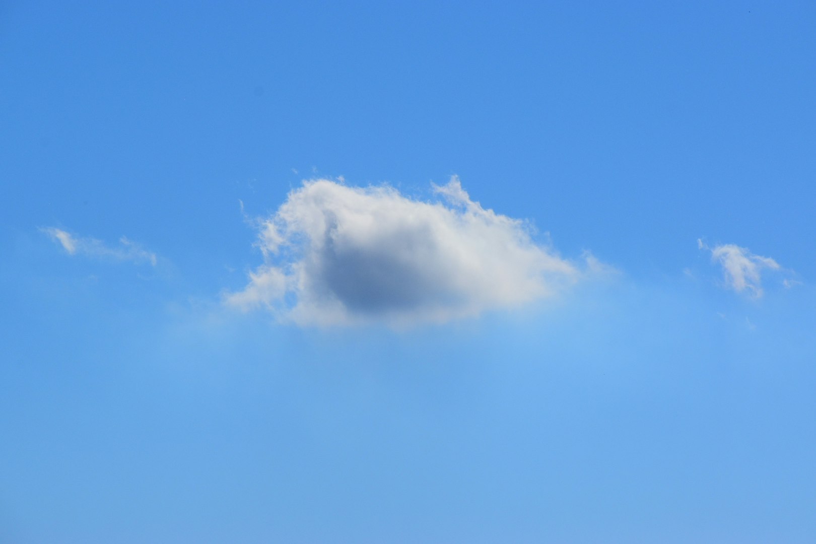 blue sky with cumulus clouds