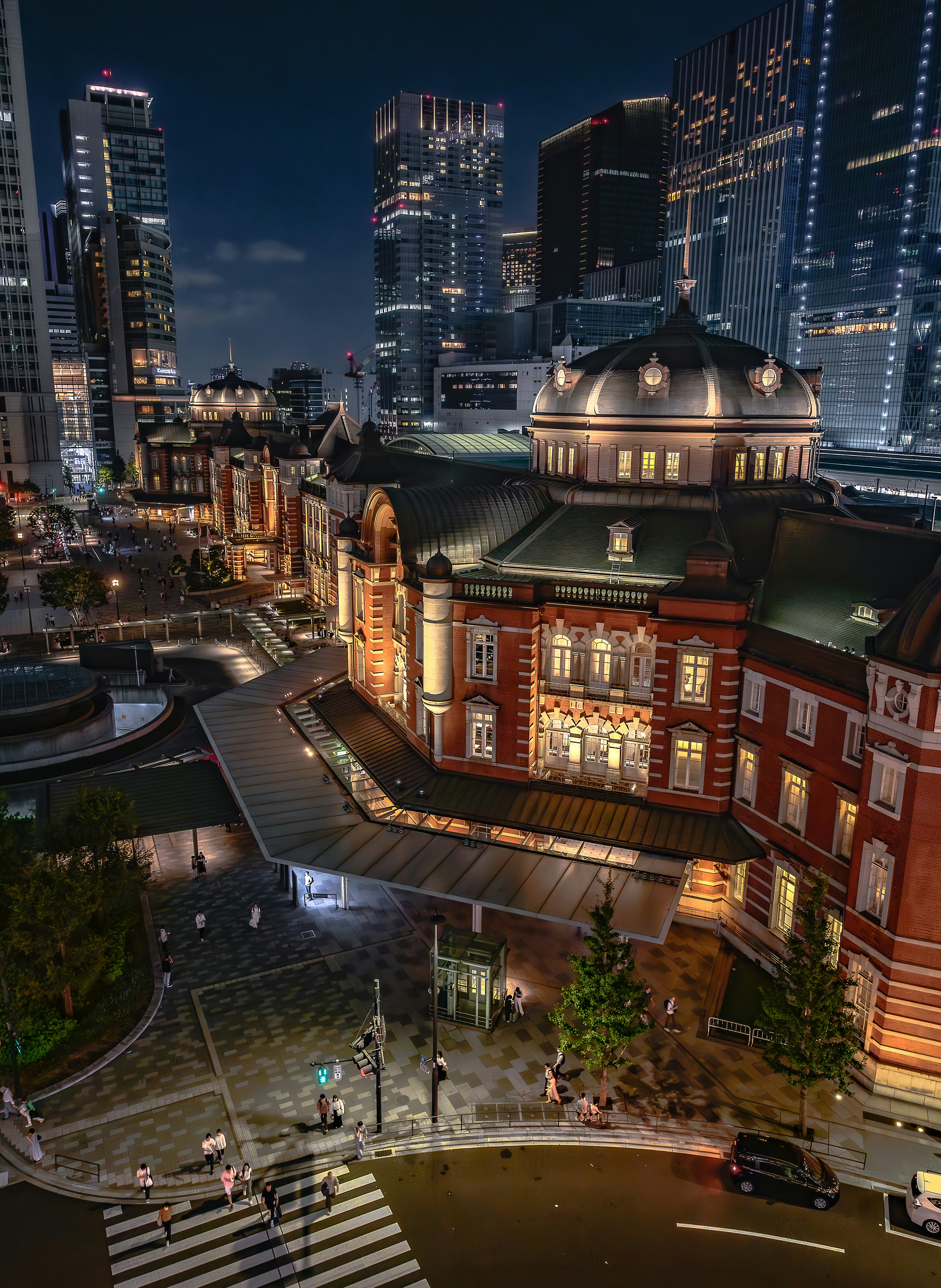 東京車站周邊夜景與高樓天際線