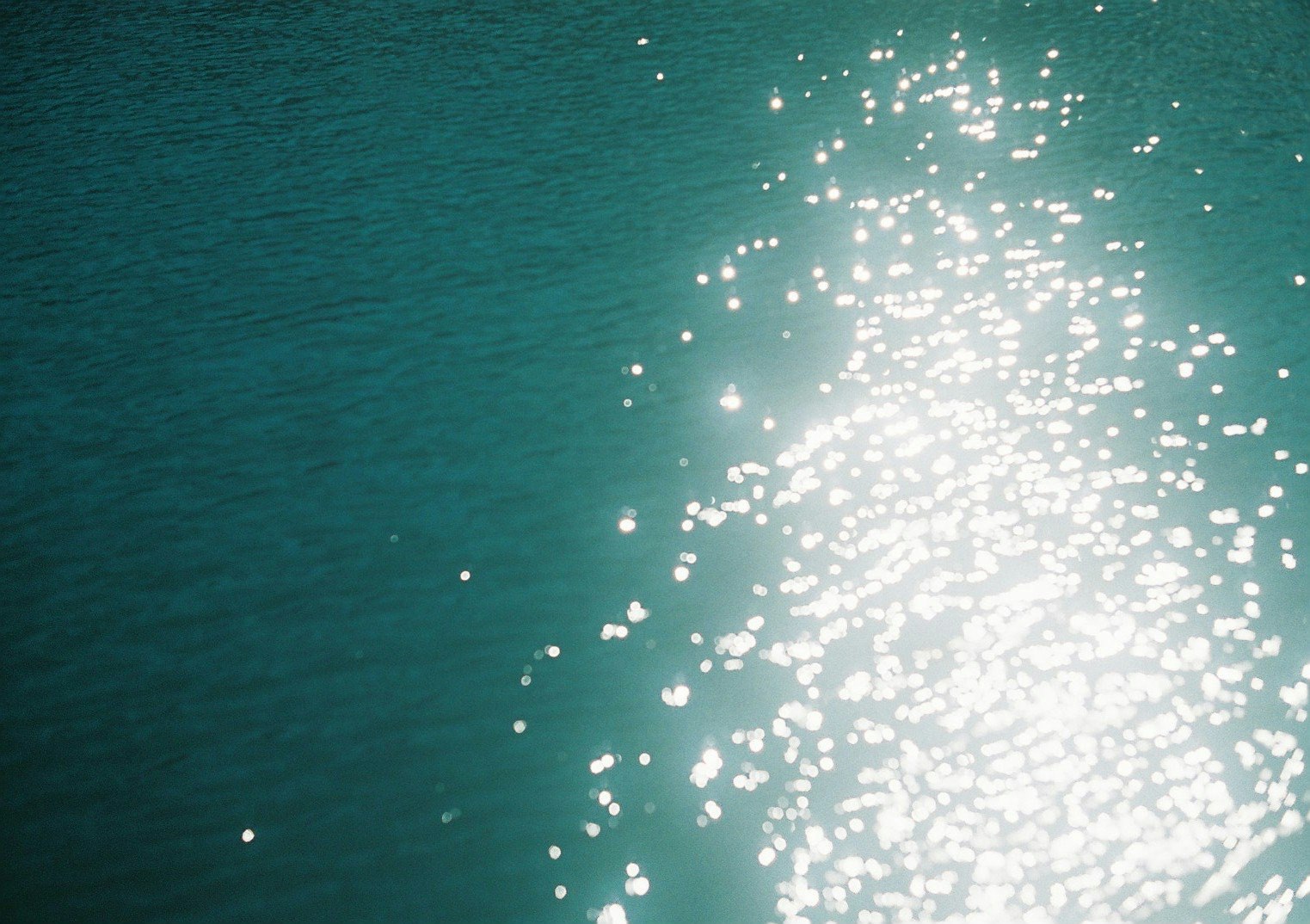 scintillanti spruzzi di luce sulla superficie dell’oceano