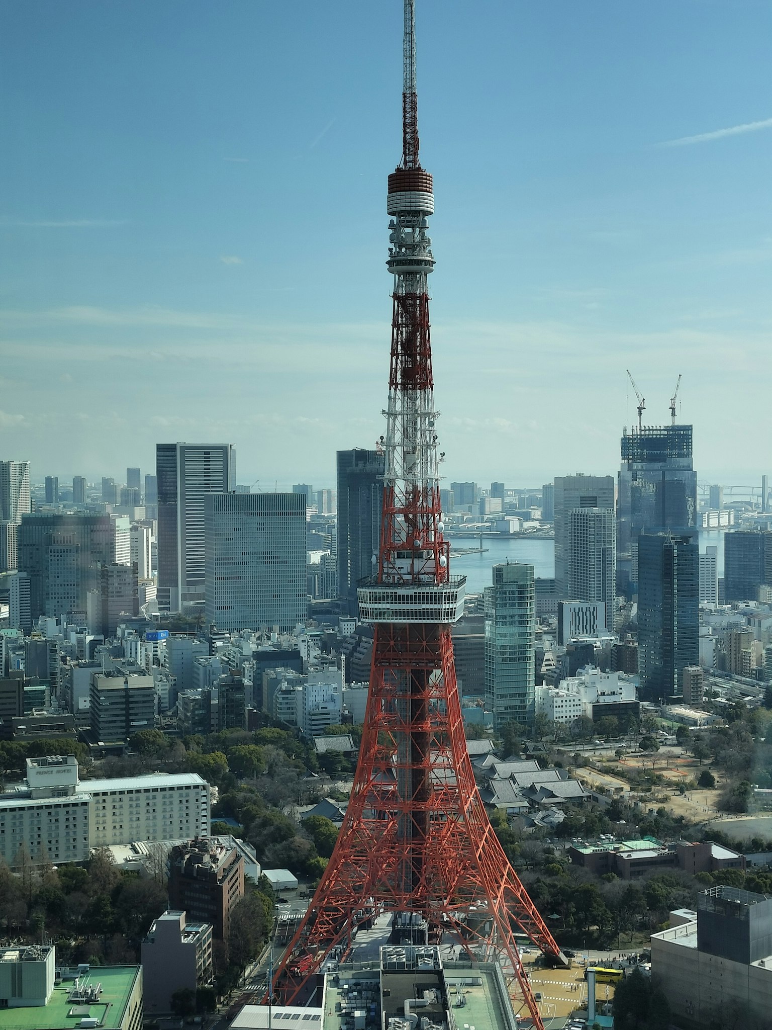 Vue panoramique de la tour de Tokyo entourée d'un paysage urbain
