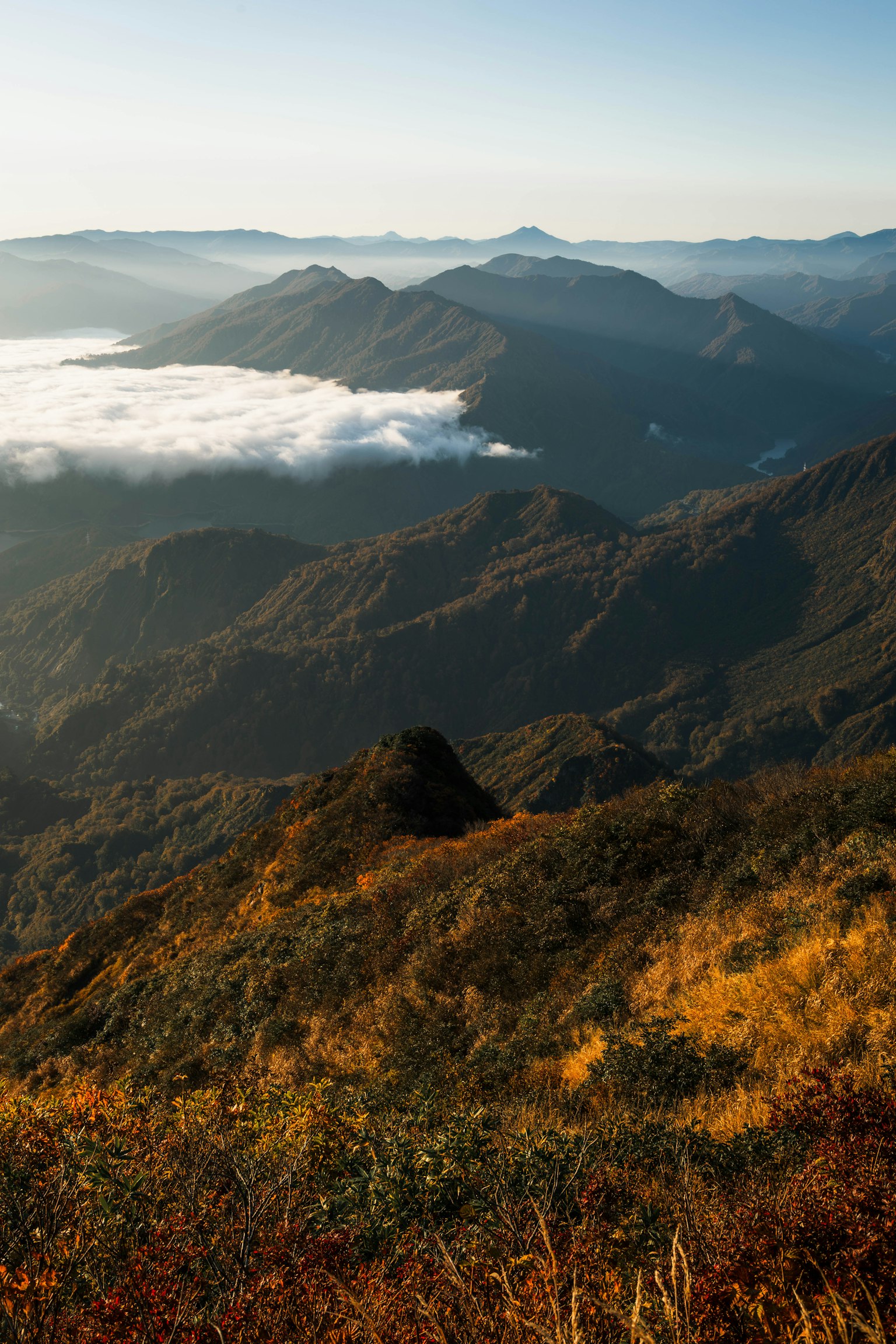 壯觀的山脈和霧氣景觀