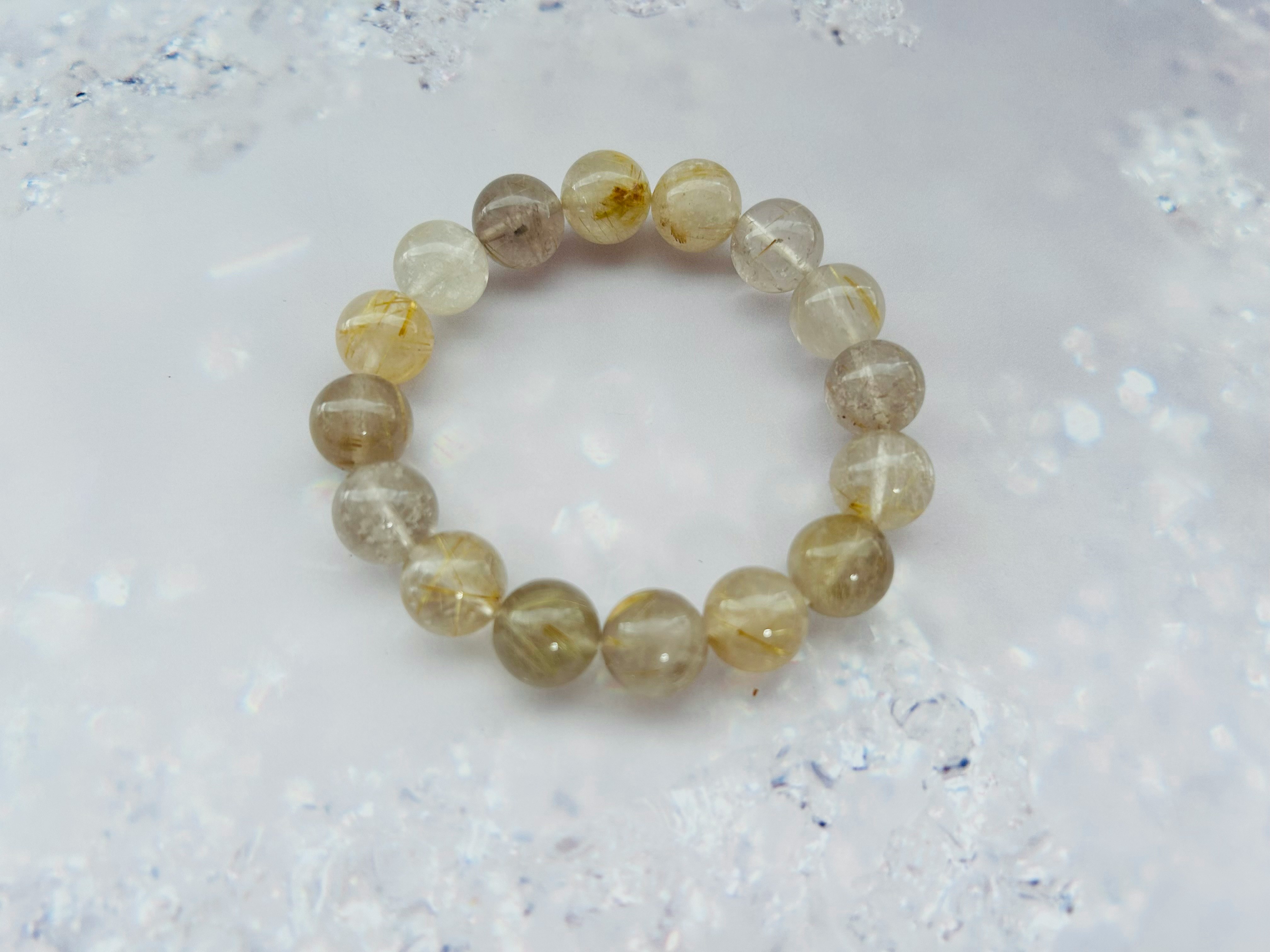 Rutile quartz natural stone bracelet