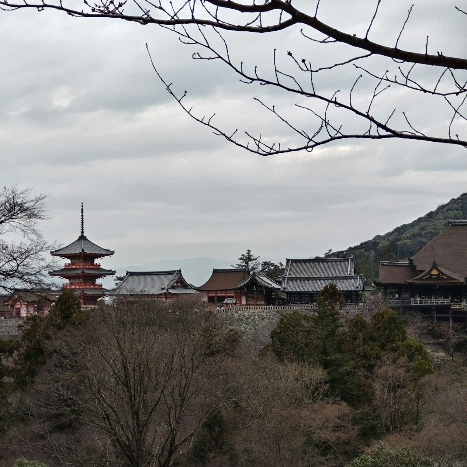 교토 풍경의 역사적인 사원과 탑