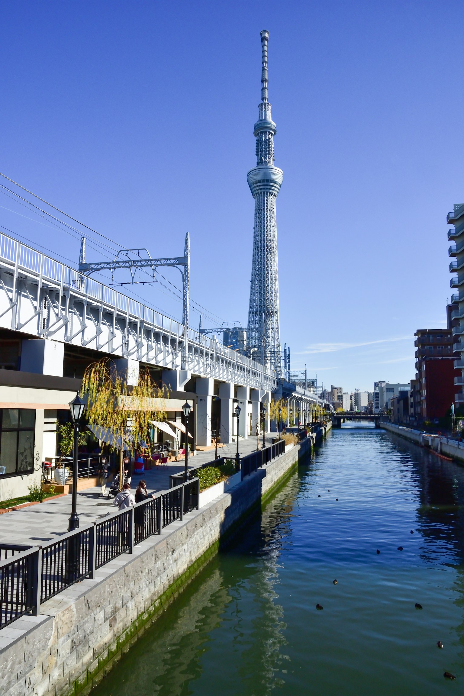 Paysage urbain avec la Tokyo Skytree et une rivière
