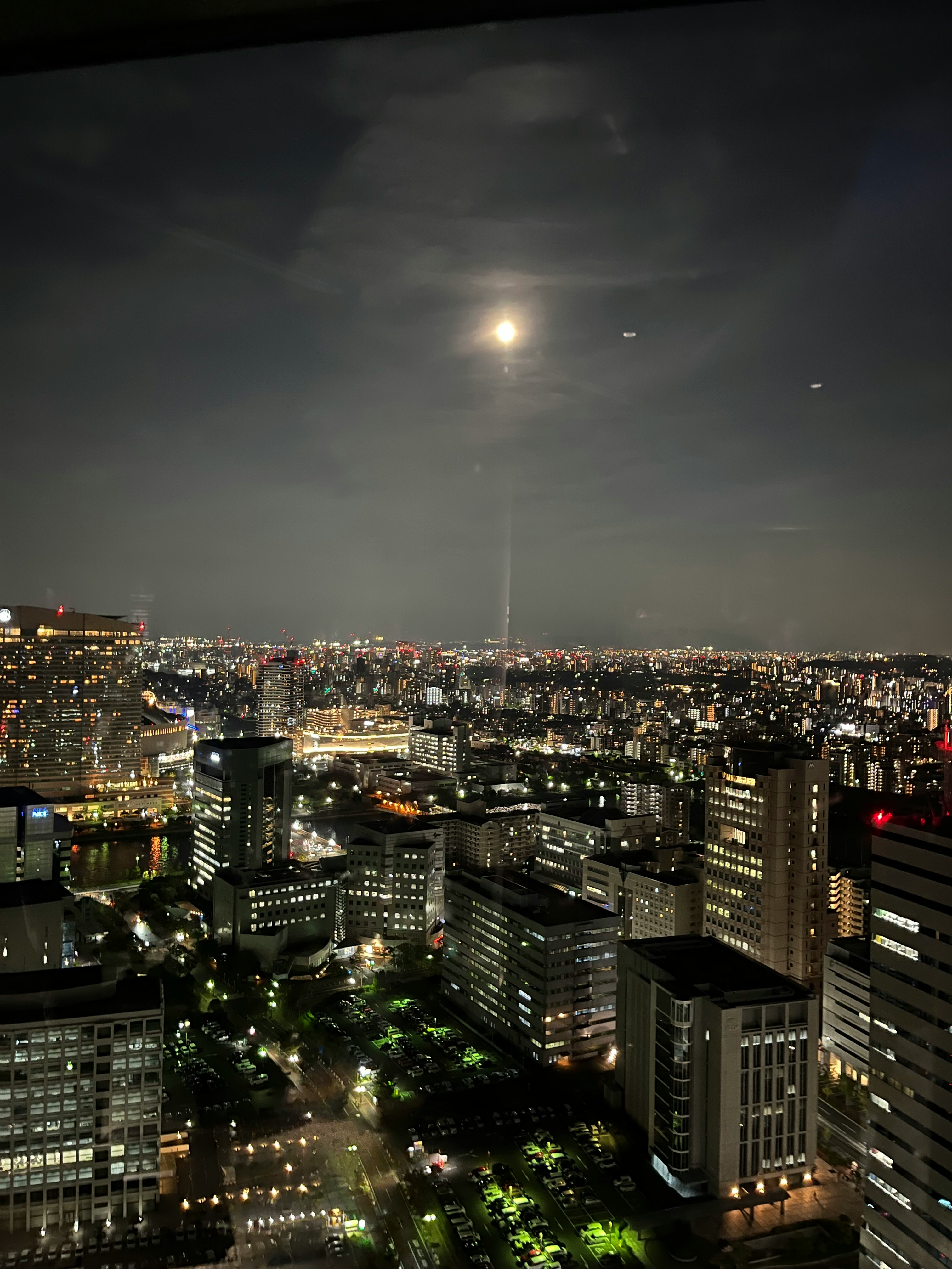 夜景の高層ビル群と街の光が広がる都心の眺望
