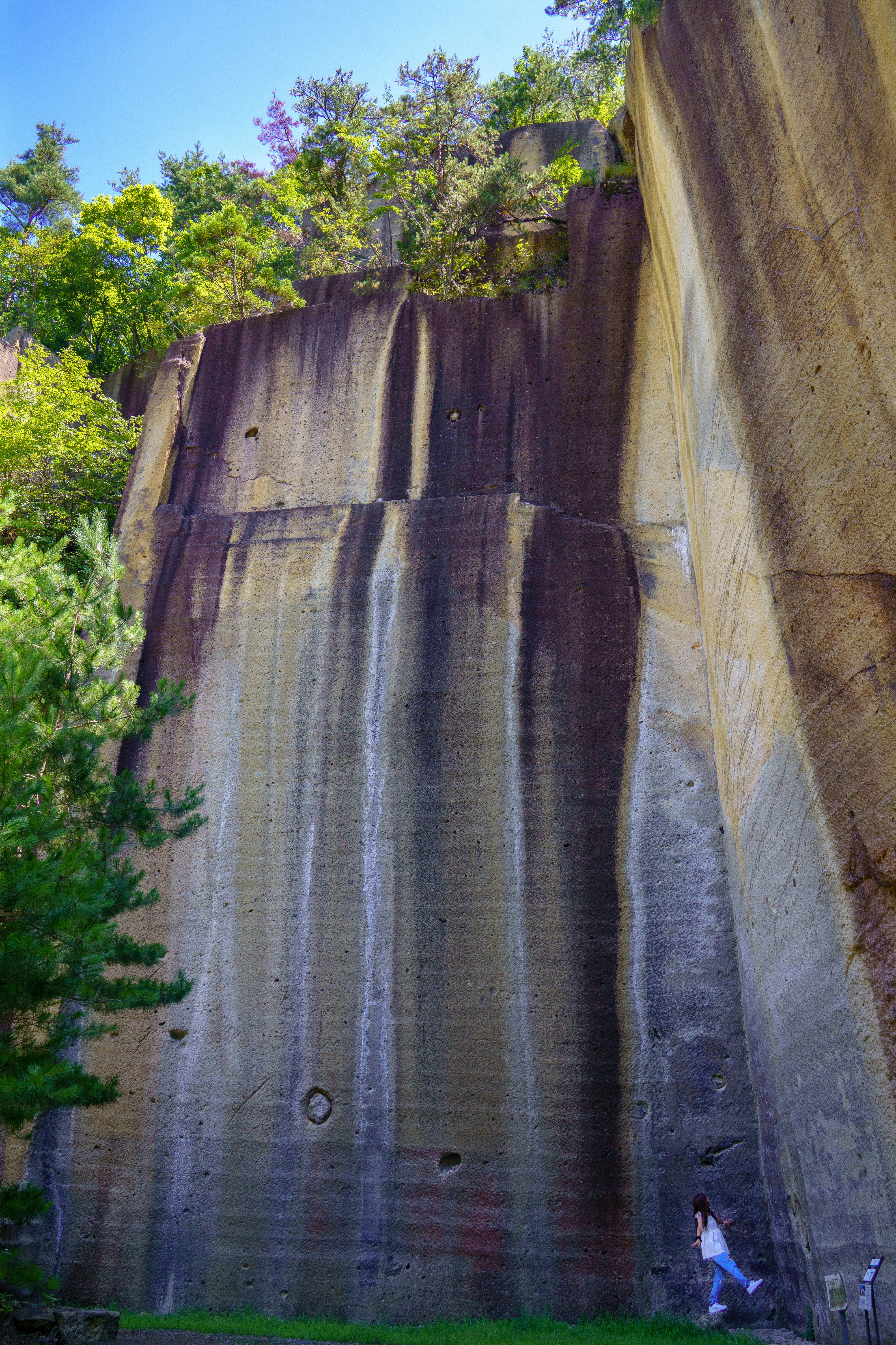 waterfall and stone garden park scenery