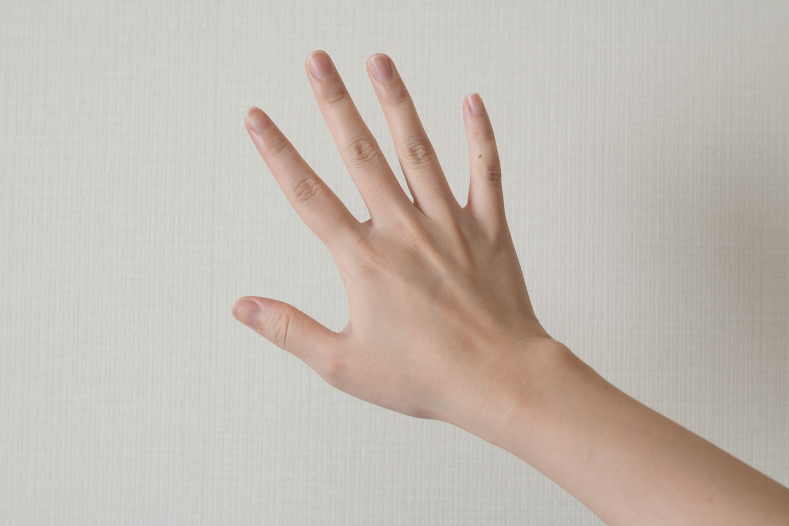 하얀 배경을 향해 뻗은 손