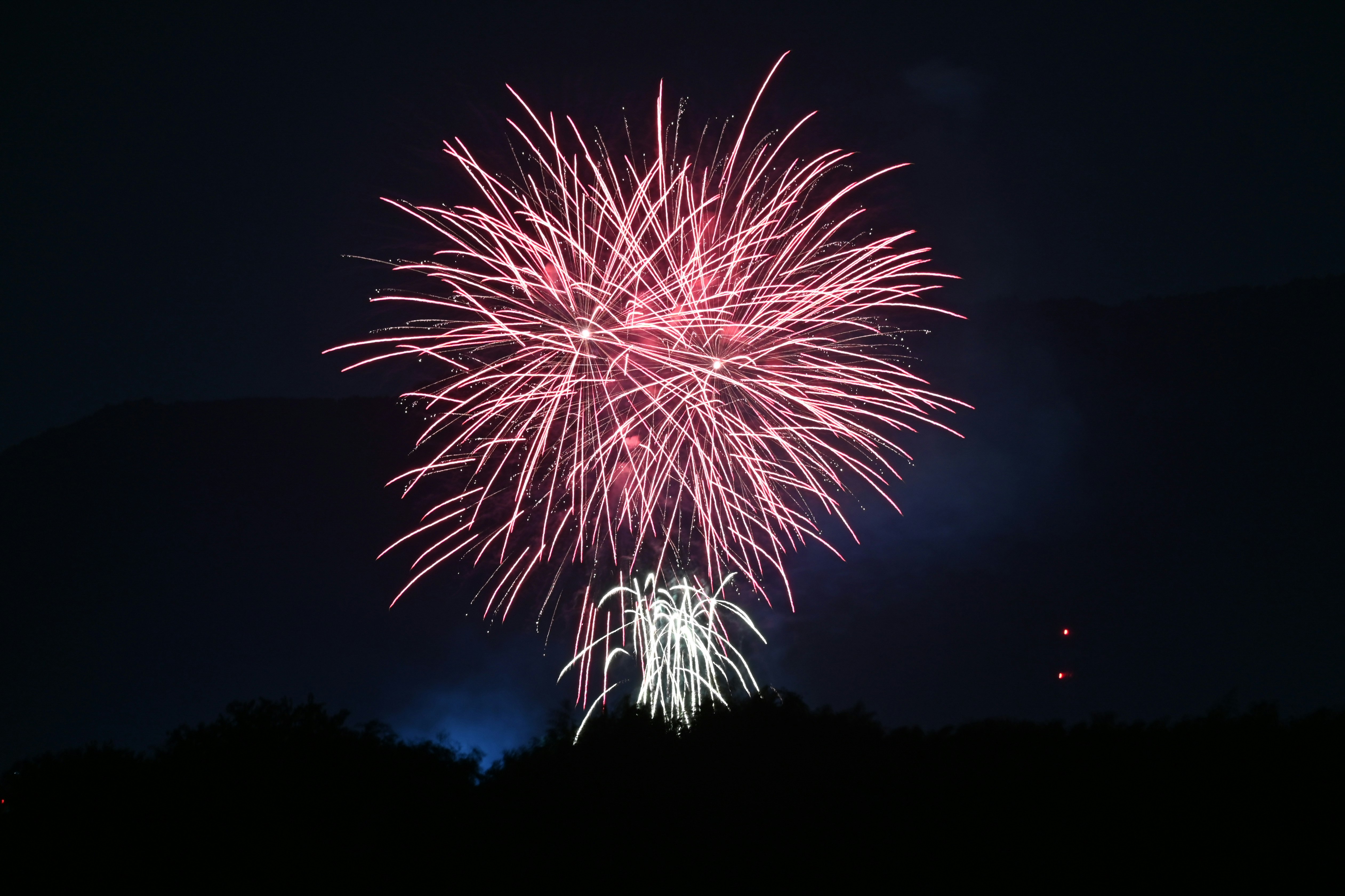 fuochi d’artificio che illuminano il cielo notturno