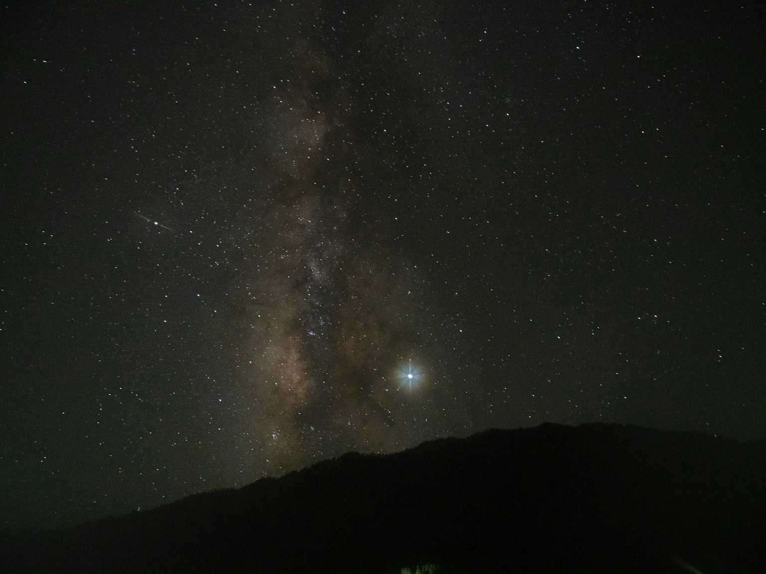 夜空下銀河與星星的壯麗景觀