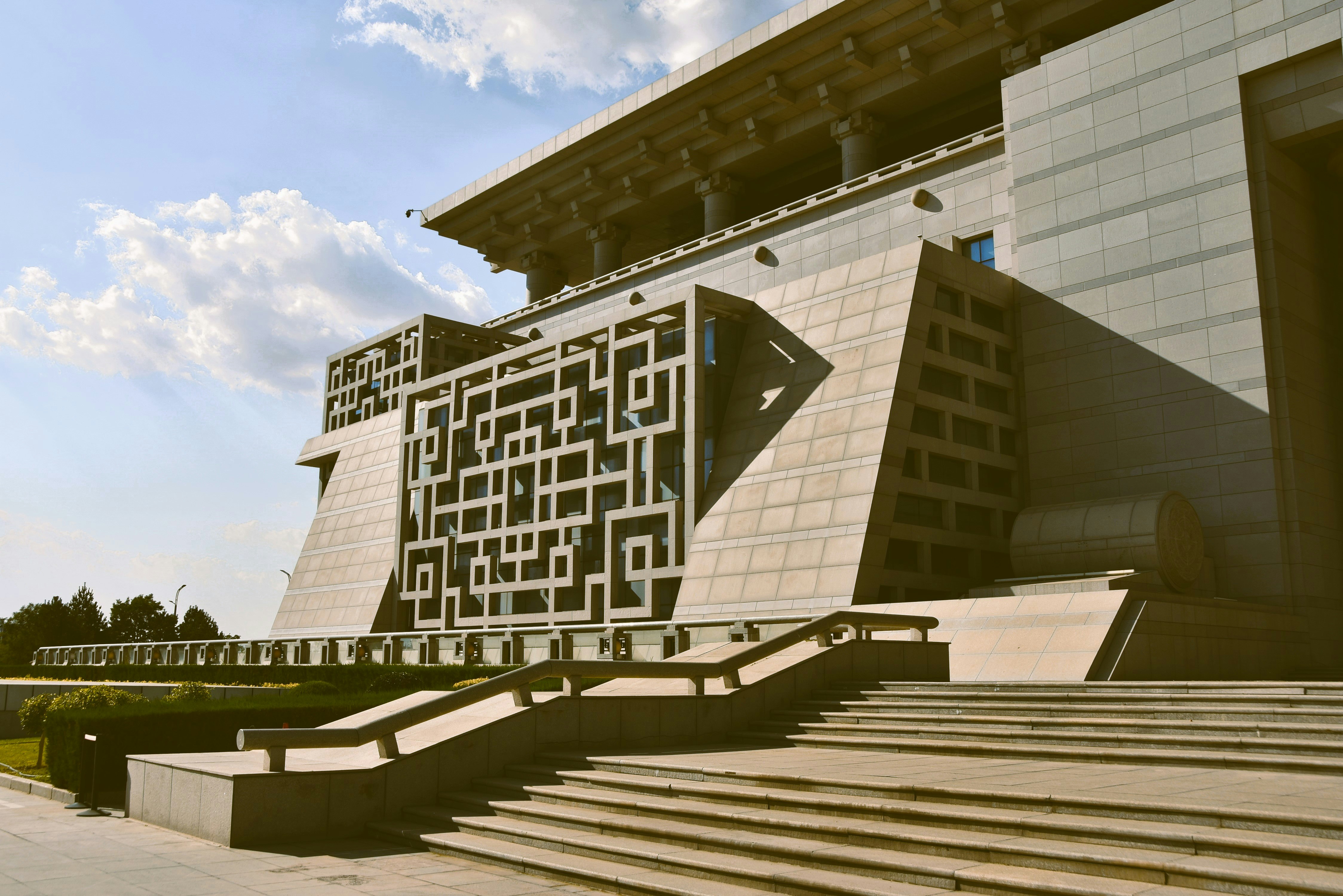 retro-style museum exterior architecture