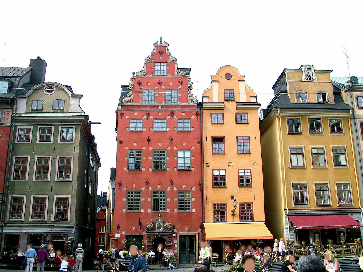 Colorful historic buildings in Gamla Stan Stockholm