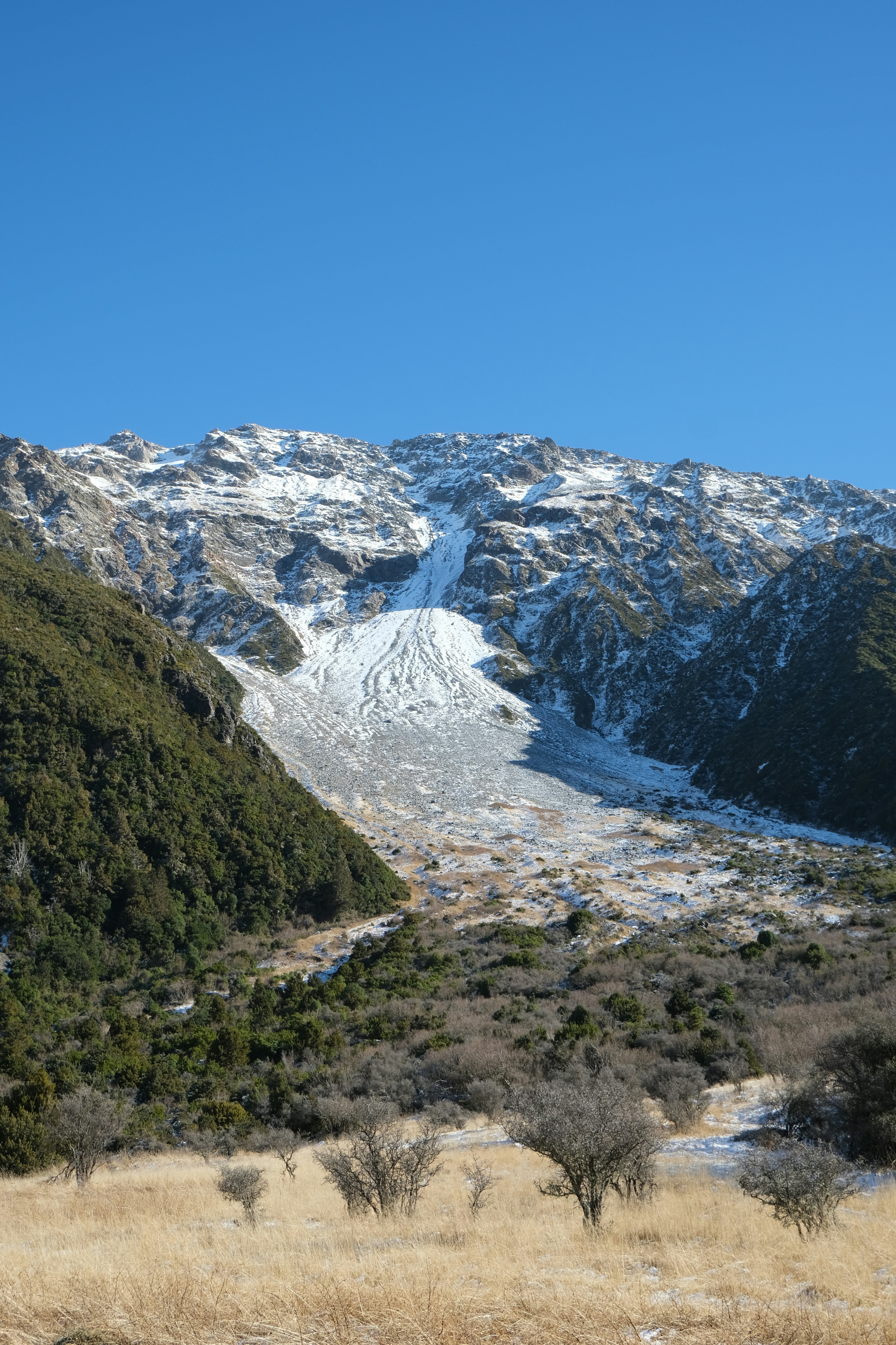 新西兰库克山冰川与山脉景观
