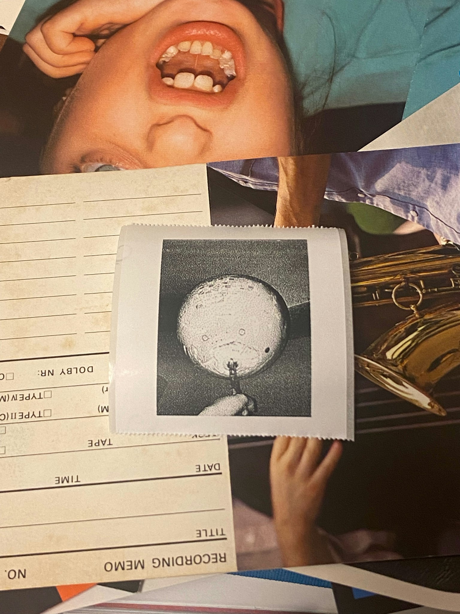Collage featuring a smiling child and vintage photographs