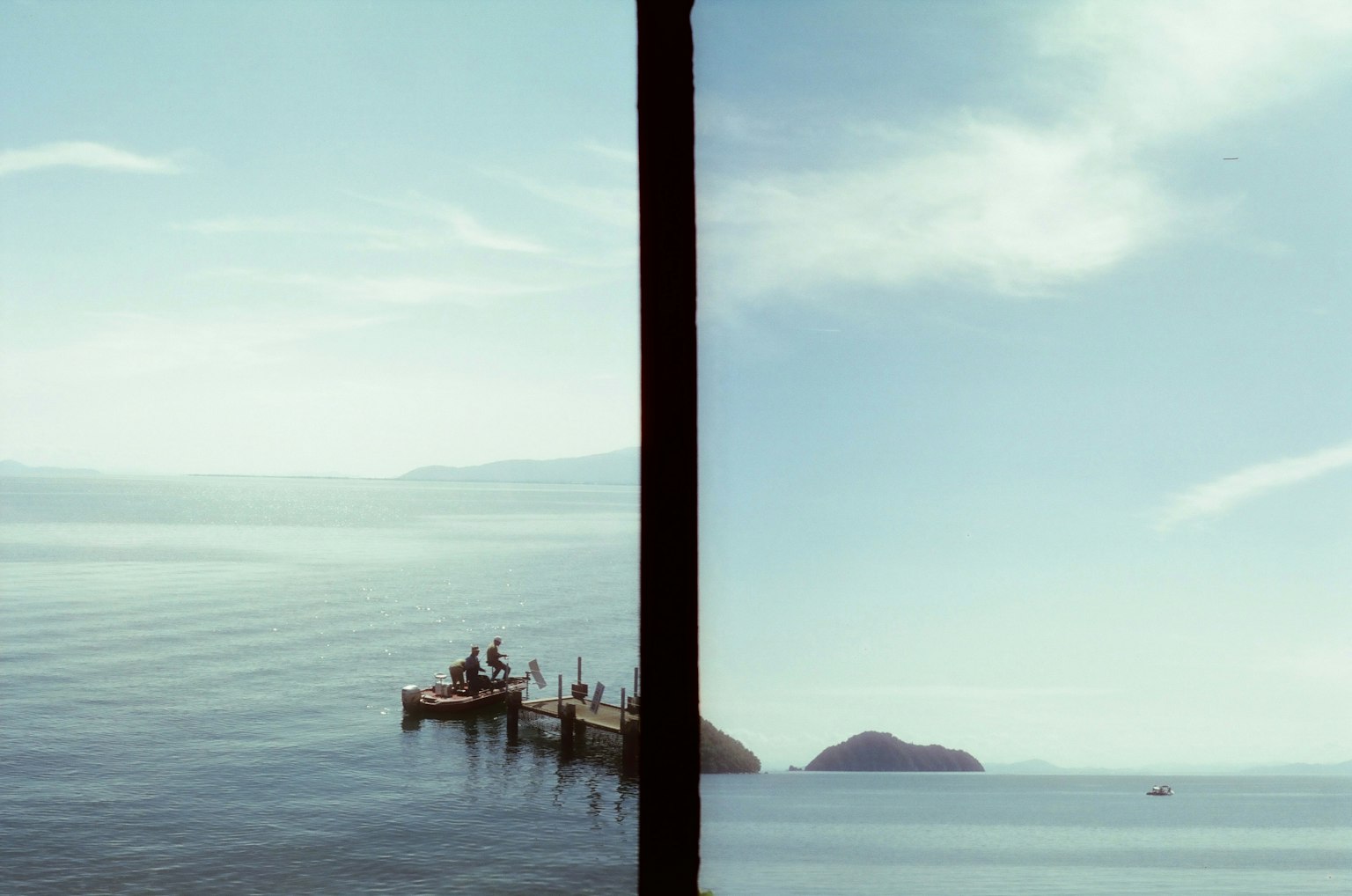 寧靜的海景和碼頭