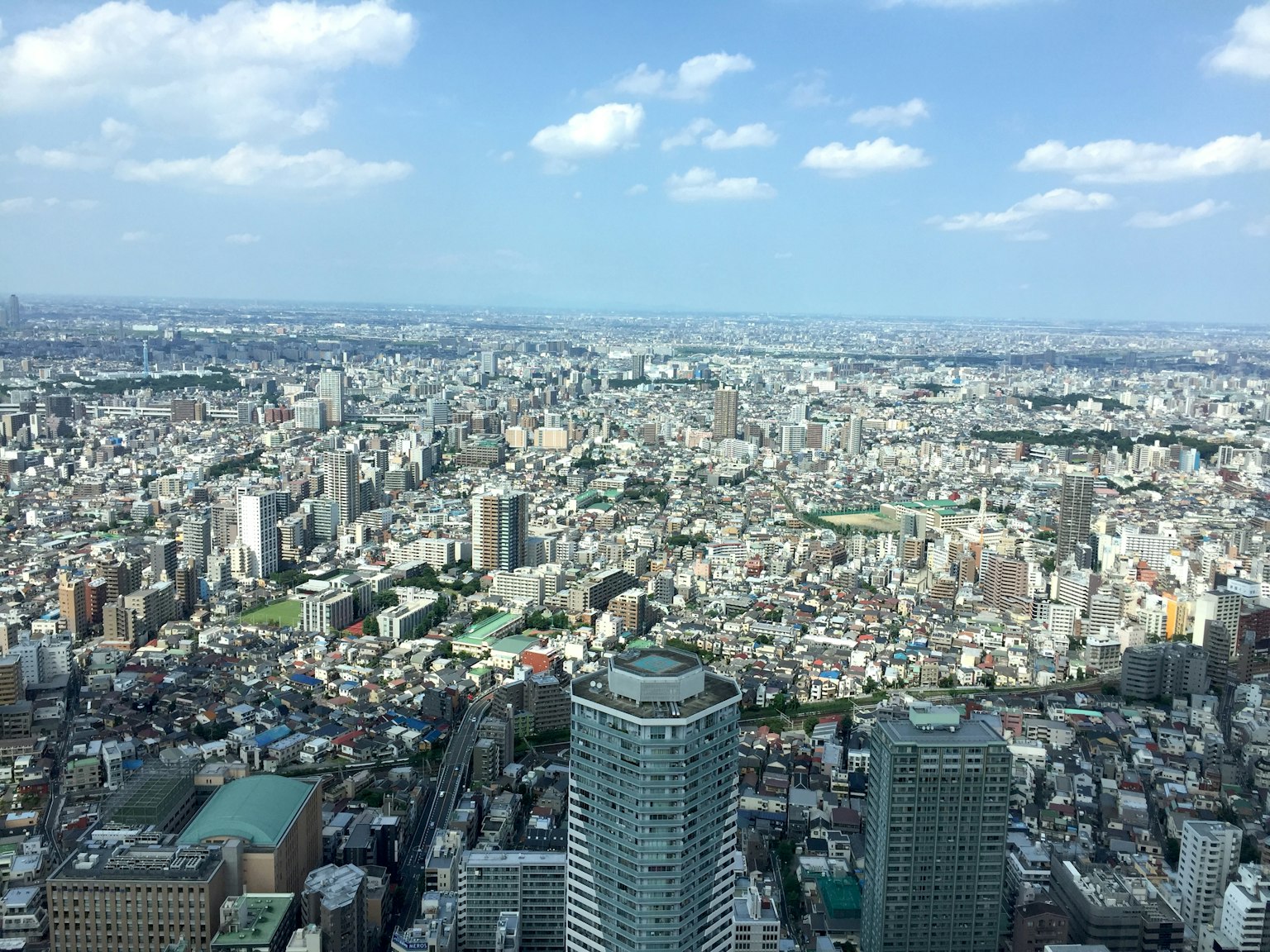 Una vista panorámica del vasto paisaje urbano de Tokio