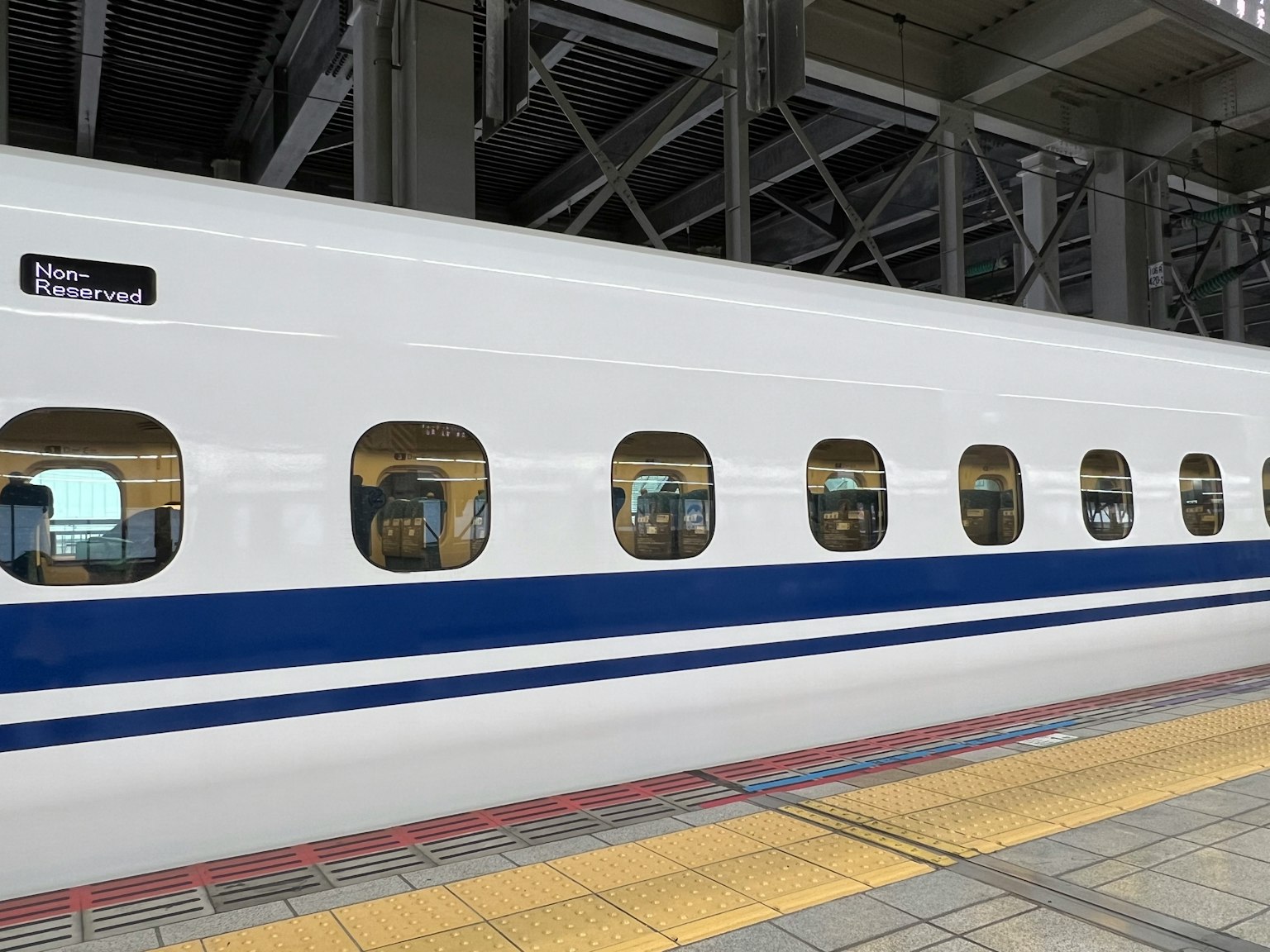 車站月台上的新幹線列車