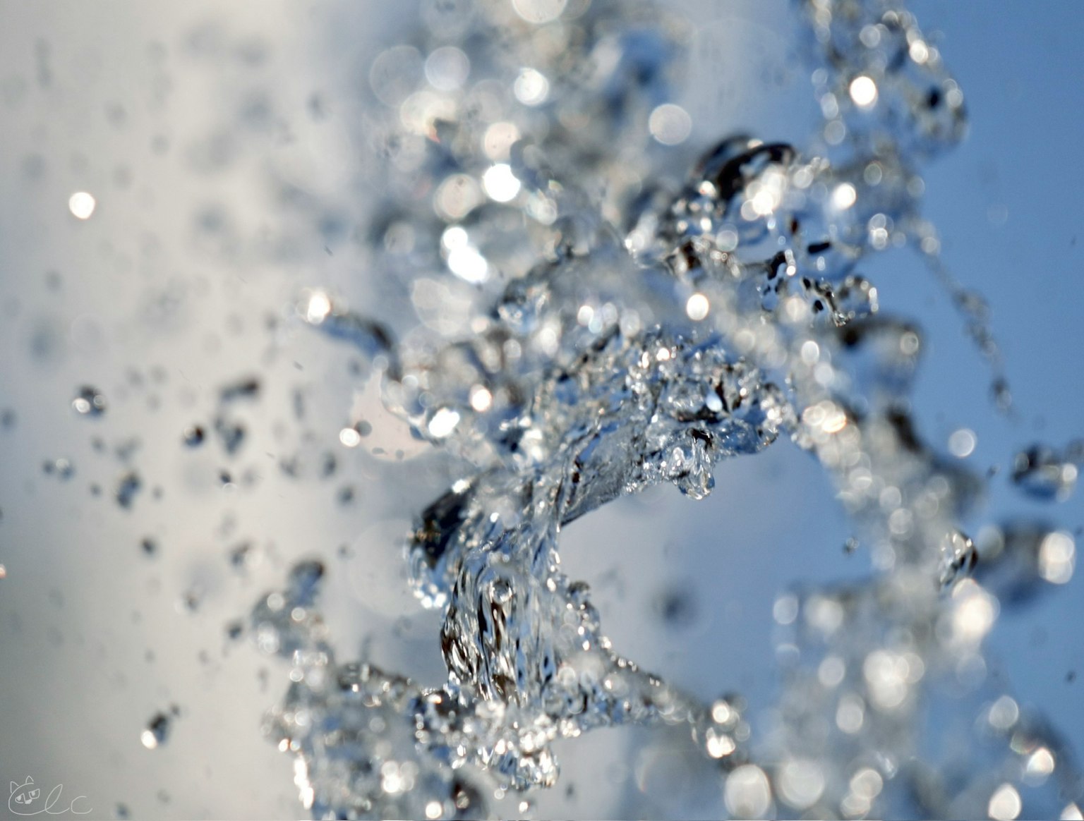 Immagine bella di gocce d'acqua scintillanti