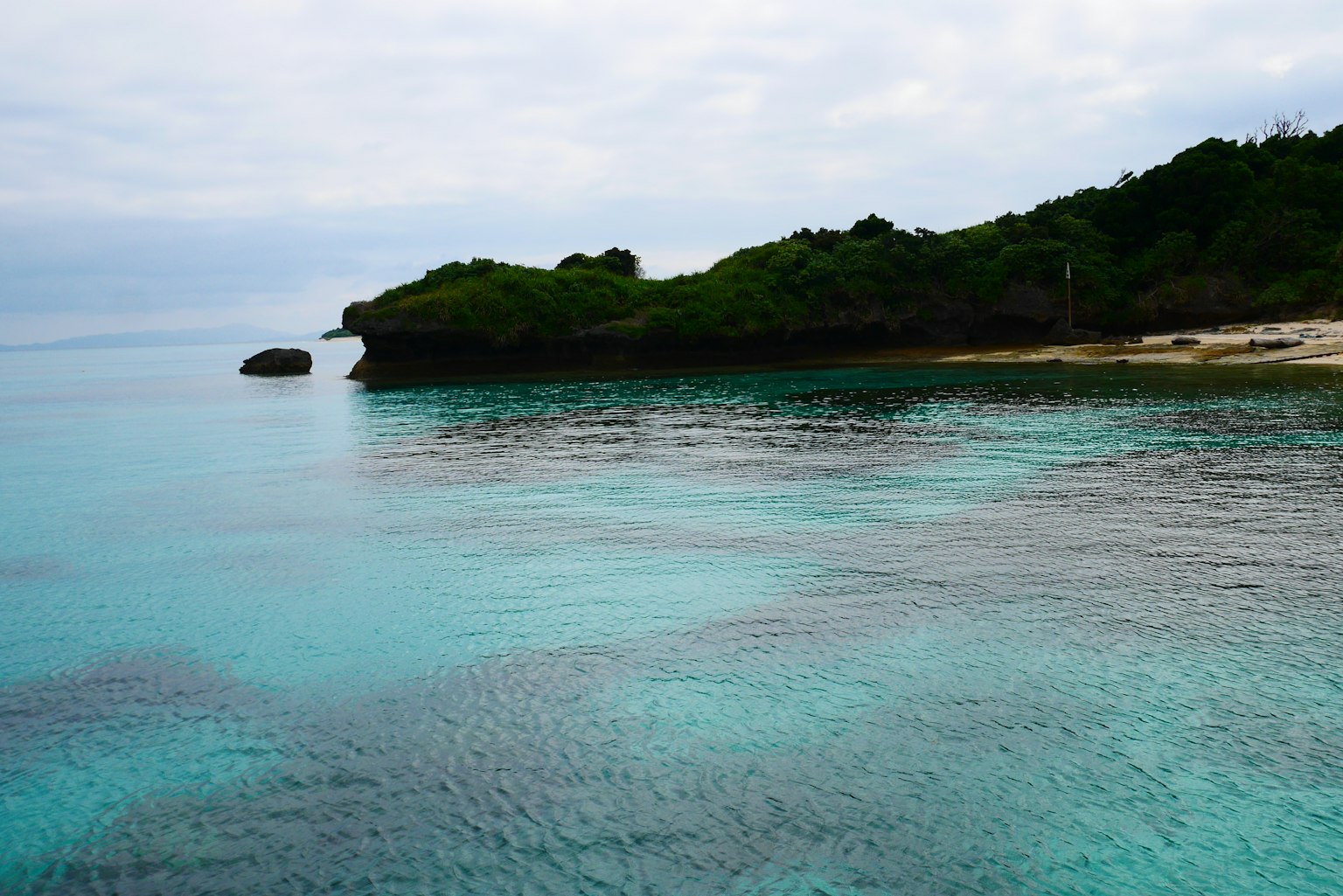 平靜的海洋與郁郁蔥蔥的島嶼景觀