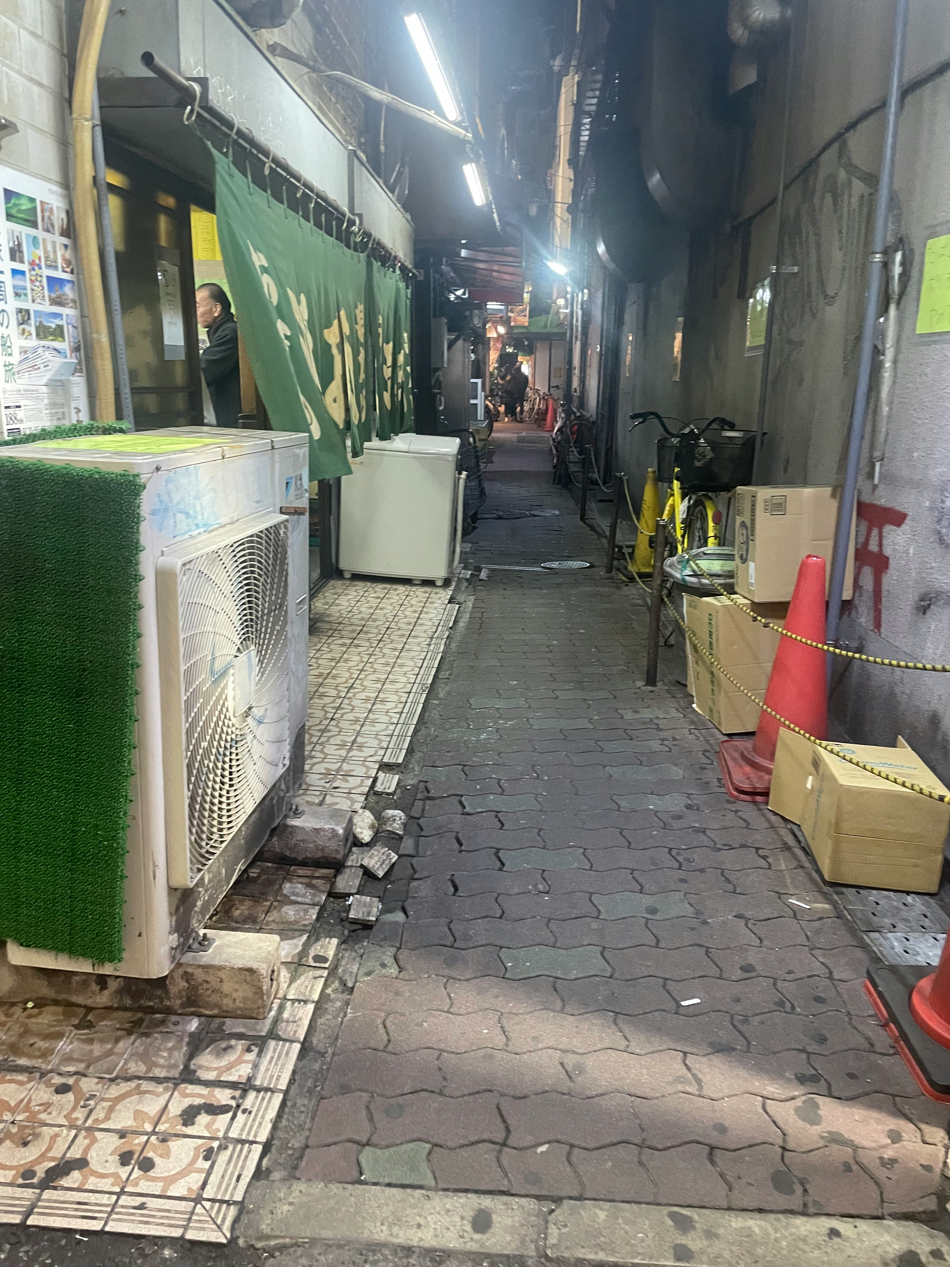 鶴橋駅裏路地のレトロな飲み屋街の通り画像