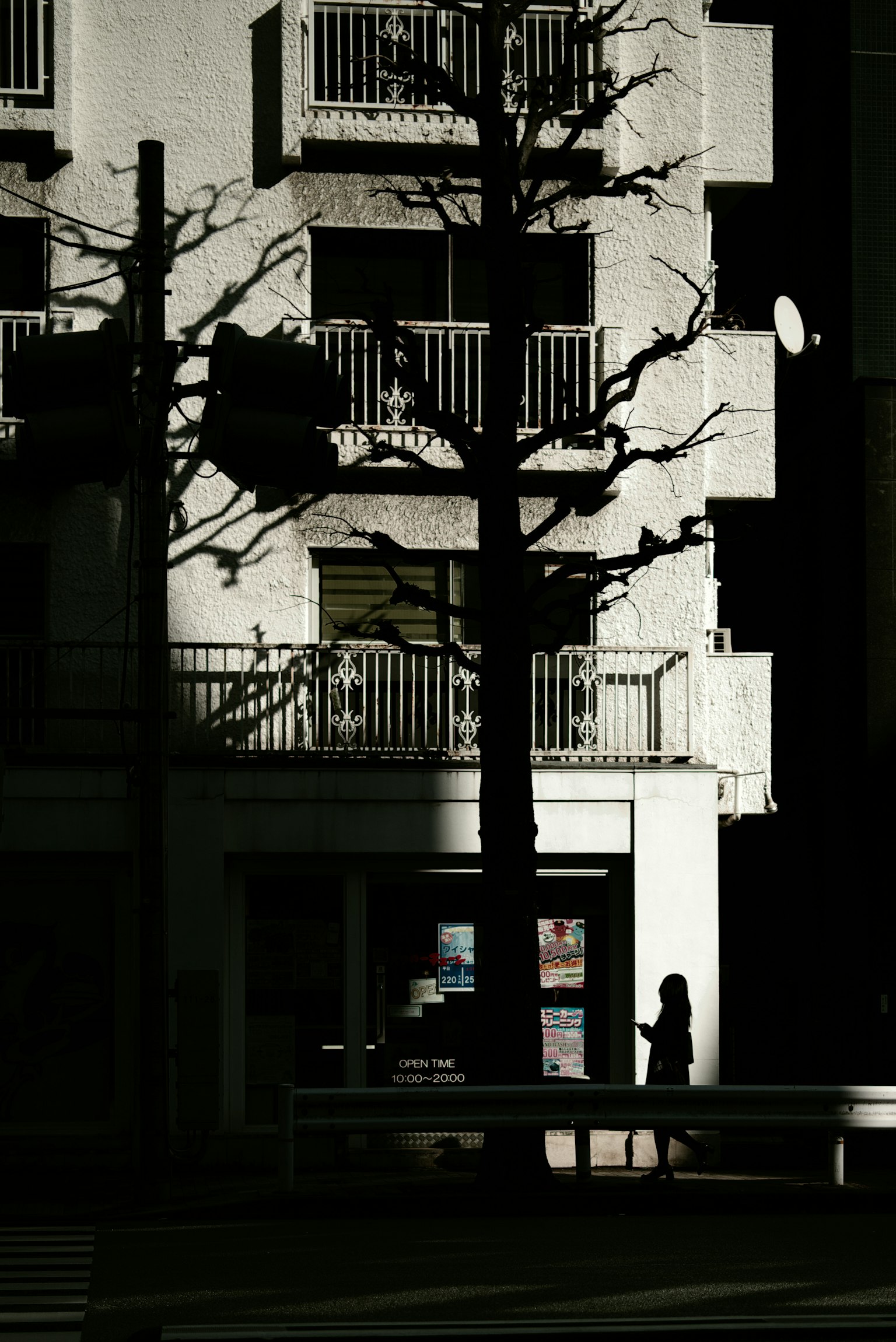 街景,暗影和人影