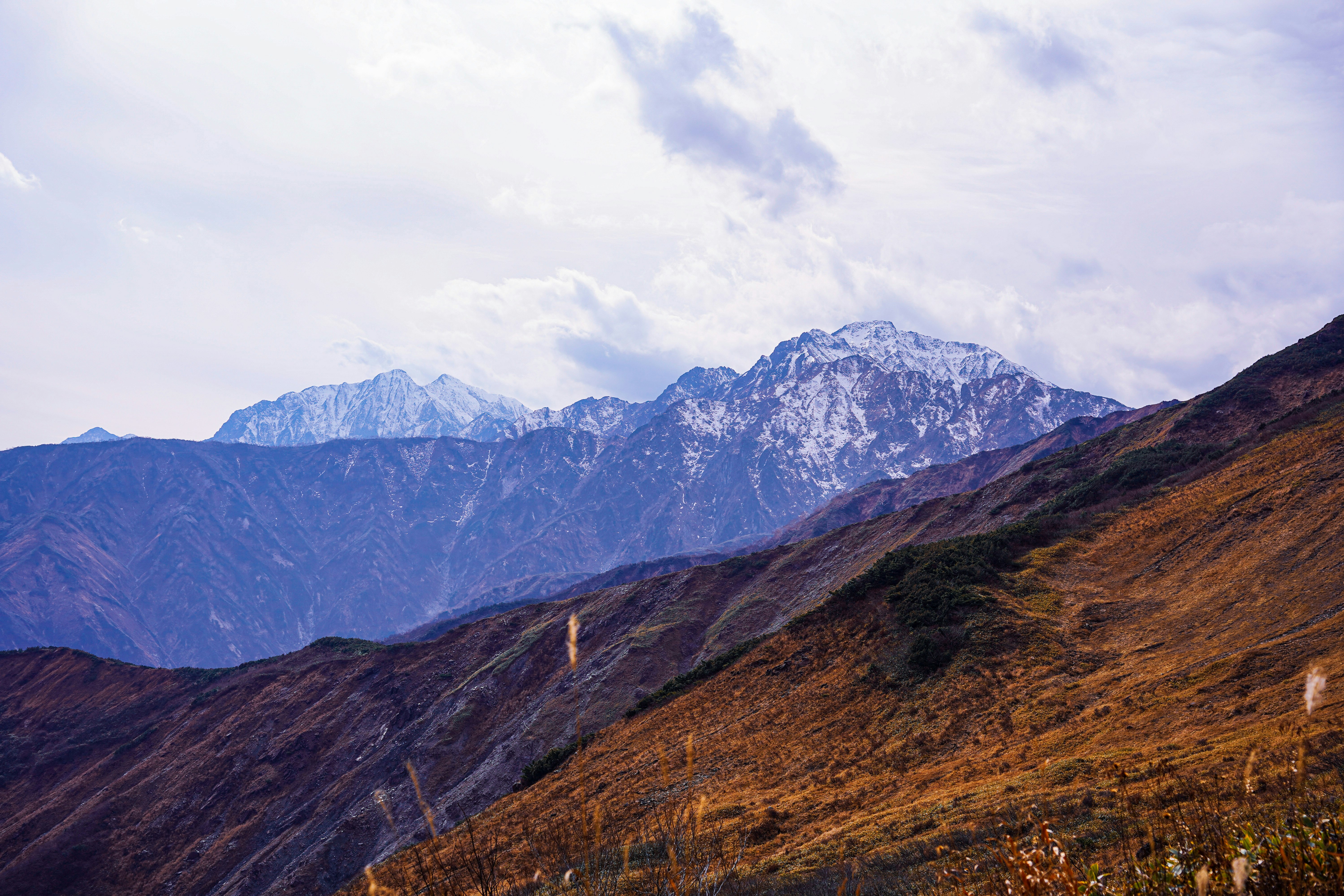 山景，雪山峰